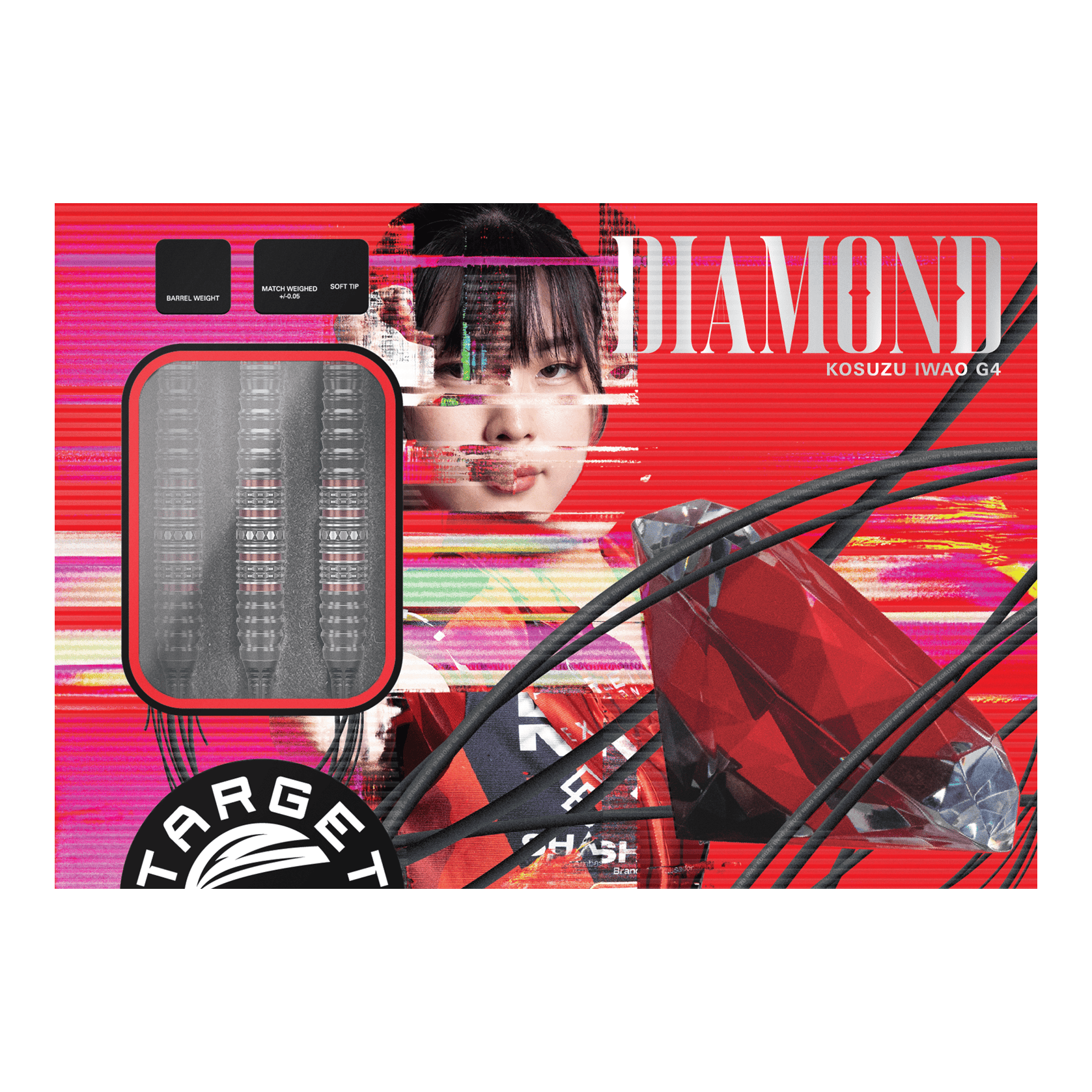 Target Japan Prime Series Diamond Kosuzu Iwoa GEN4 Softdarts - 18g Abgebildet sind die Target Japan Prime Series Diamond Kosuzu Iwoa GEN4 Softdarts mit 18g. Sie eignen sich besonders für ambitionierte Dartspieler.