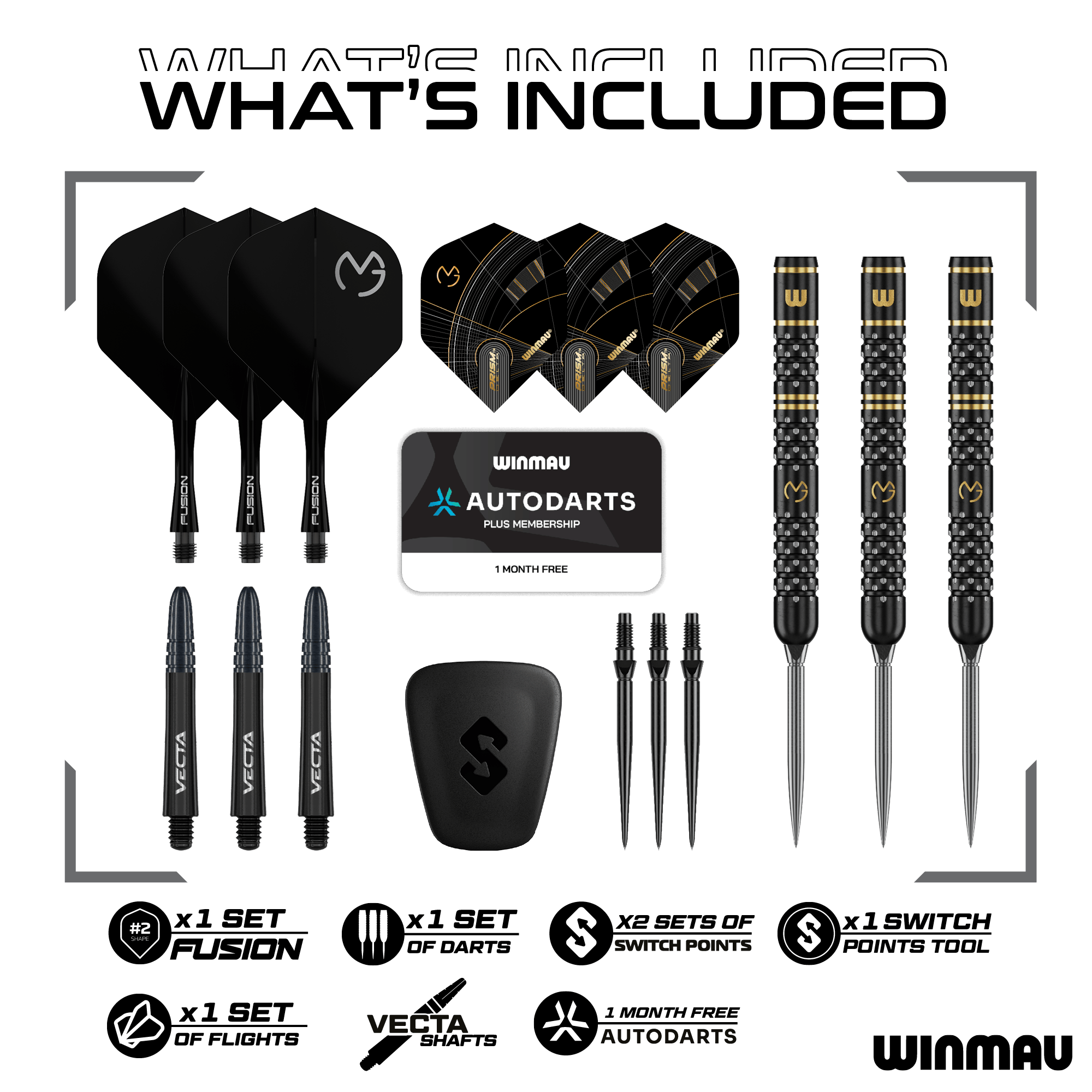 Winmau Michael Van Gerwen W-MAX Switch Point Steeldarts