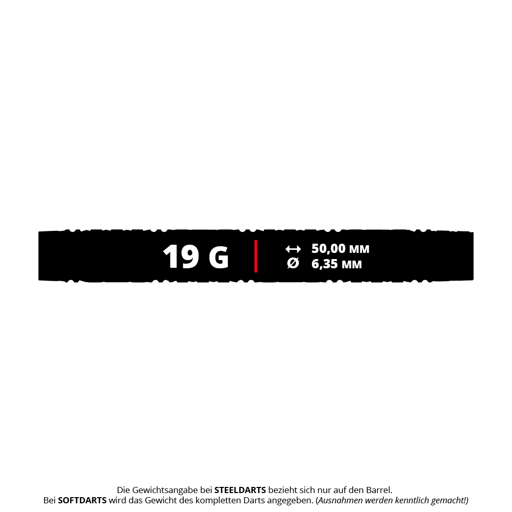 Target Luke Littler Edge Softdarts - 19g Das Bild zeigt die Target Luke Littler Edge Softdarts - 19g. Die Darts sind deutlich mit ihrer speziellen Gestaltung zu erkennen.