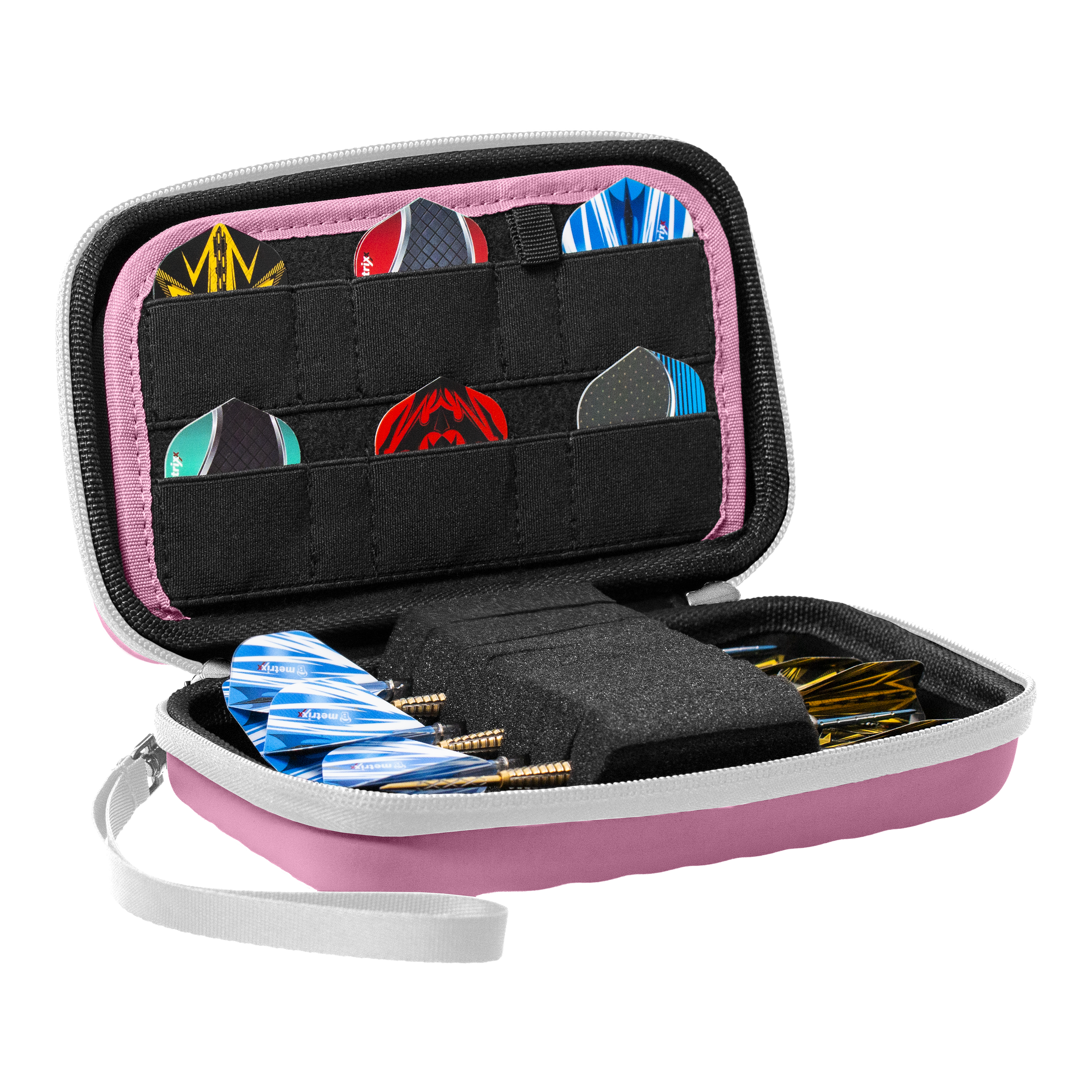 Bulls Orbis XL Dartcase - Pink Dieses Bild präsentiert das Bulls Orbis XL Dartcase - Pink. Die Darttasche zeichnet sich durch ihr modernes Design aus.