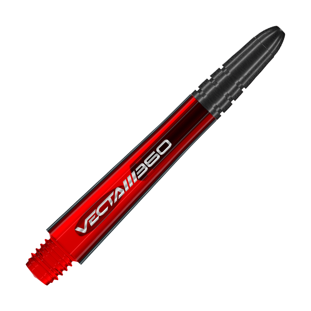 Winmau Vecta Blade 360 Shafts - Rot Abgebildet ist ein Dart-Schaft mit der Bezeichnung 7025-219_Winmau_Vecta_Blade360_Shafts_Rot_40mm_2. Das Produkt ist rot und eignet sich für verschiedene Dartpfeile.