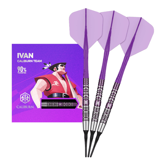 Caliburn Awakening Ivan Softdarts - 20g Zu sehen sind die Caliburn Awakening Ivan Softdarts mit 20g Gewicht. Dieses Produkt eignet sich für das elektronische Dartspiel.
