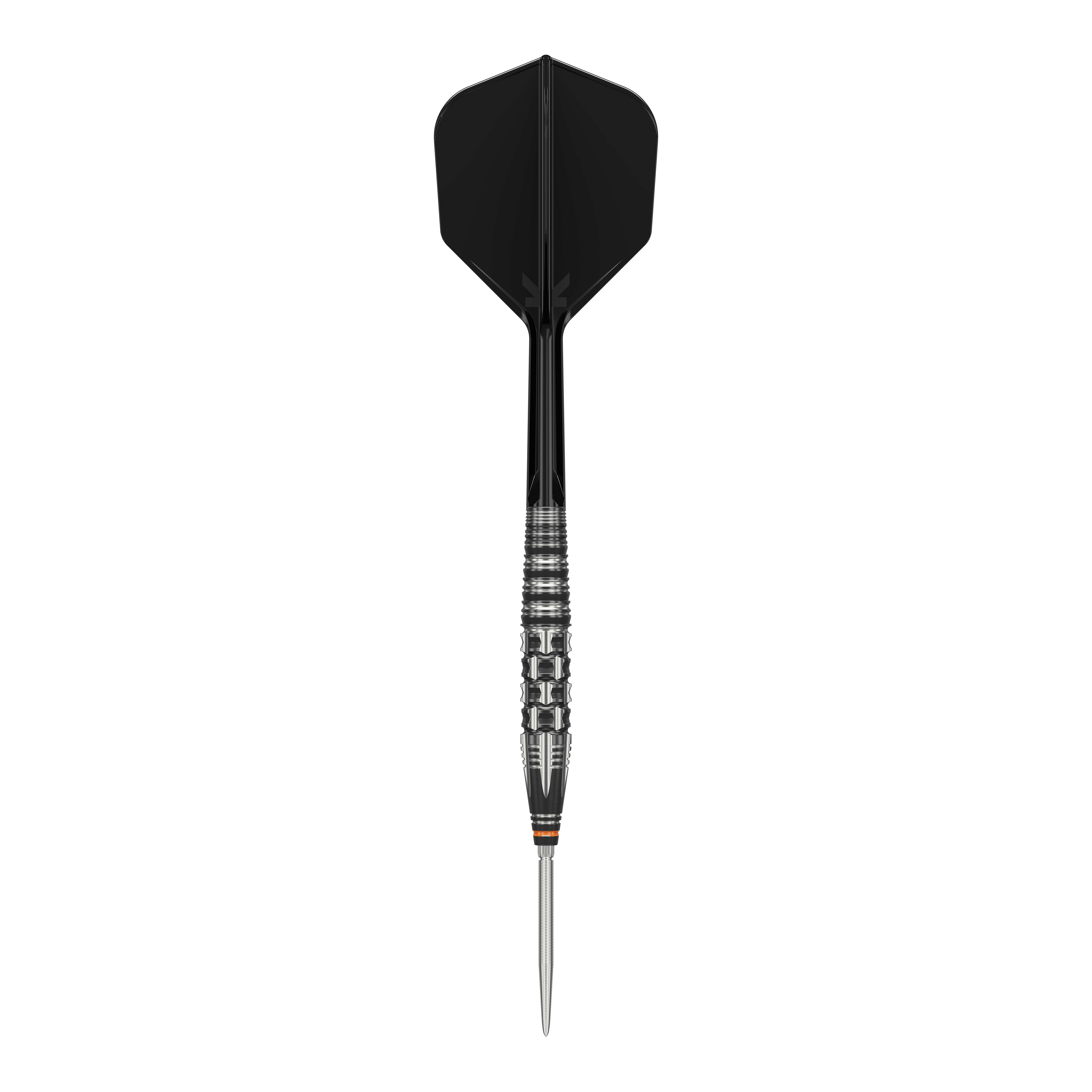 Target Japan Black Marque Dancing Duck GEN 4 Steeldarts Das Bild zeigt einen Target Japan Black Marque Dancing Duck GEN 4 Steeldart. Der Dartpfeil hat ein elegantes, schwarzes Design mit einer metallischen, strukturierten Griffzone.