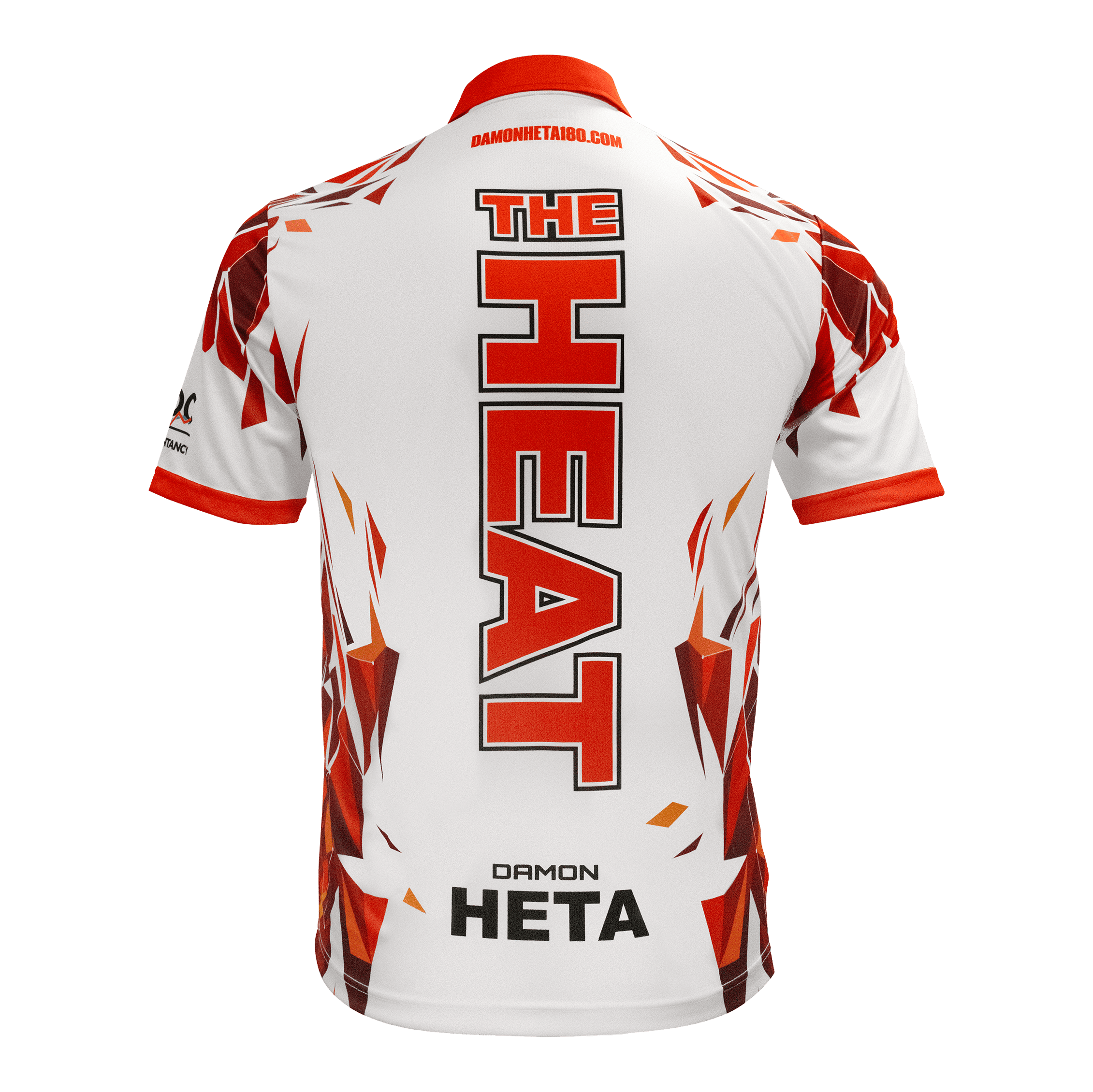Harrows Damon Heta Playershirt Auf diesem Bild ist das Harrows Damon Heta Playershirt zu sehen. Es ist ein spezielles Trikot für Dartspieler.