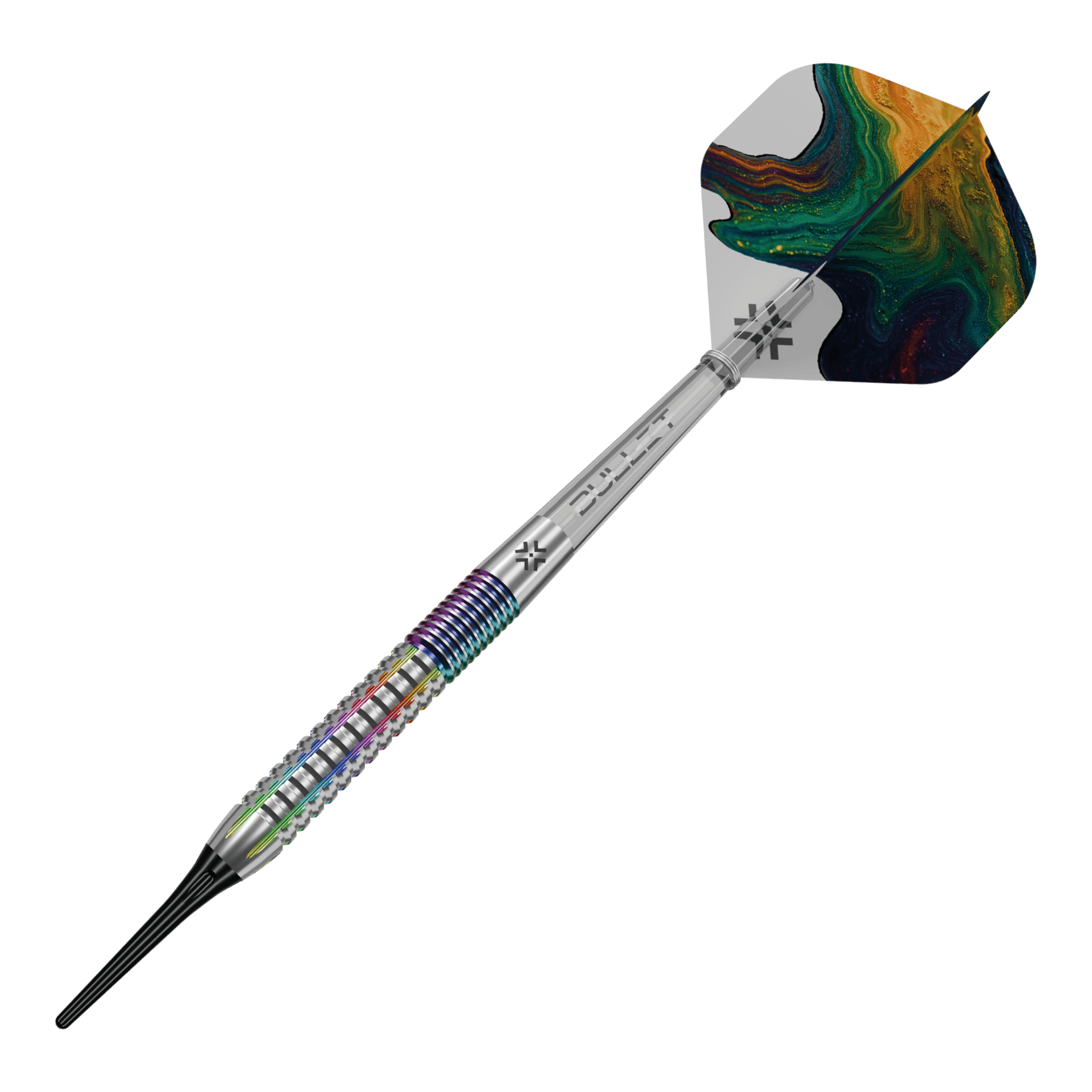 Das Bild zeigt die Bullet Diesel V2 20g Soft Darts. Dieses Produkt ist für Softdartspiele geeignet.