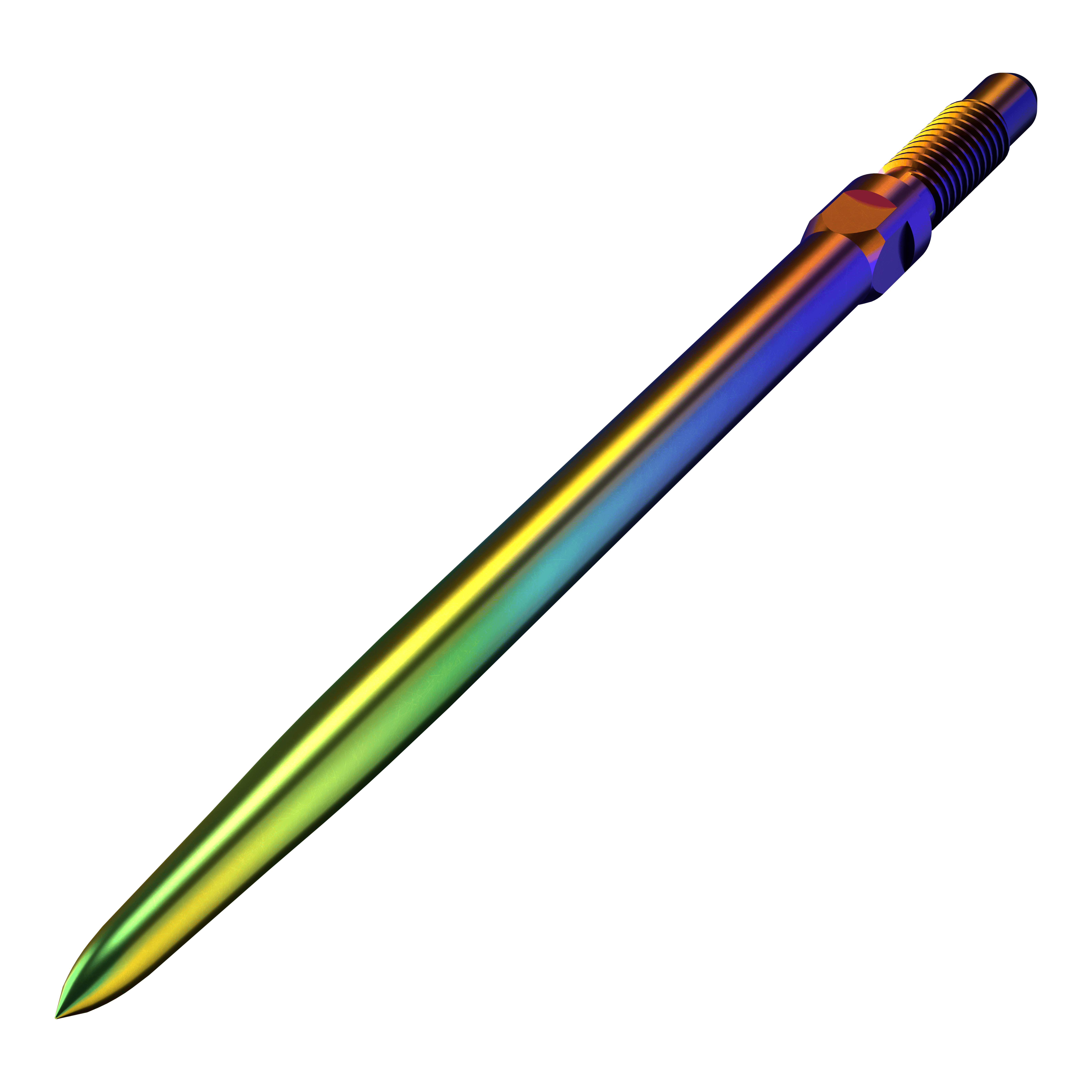 Bulls NL Convertible Point Dartspitzen - Smooth - Rainbow Ein Bild mit dem Dateinamen BU57716_BullsNL_Convertible_Points_Smooth_Rainbow_36mm_2. Es stellt vermutlich eine weitere Ansicht eines Dartspitzen-Artikels in Regenbogenfarben dar.