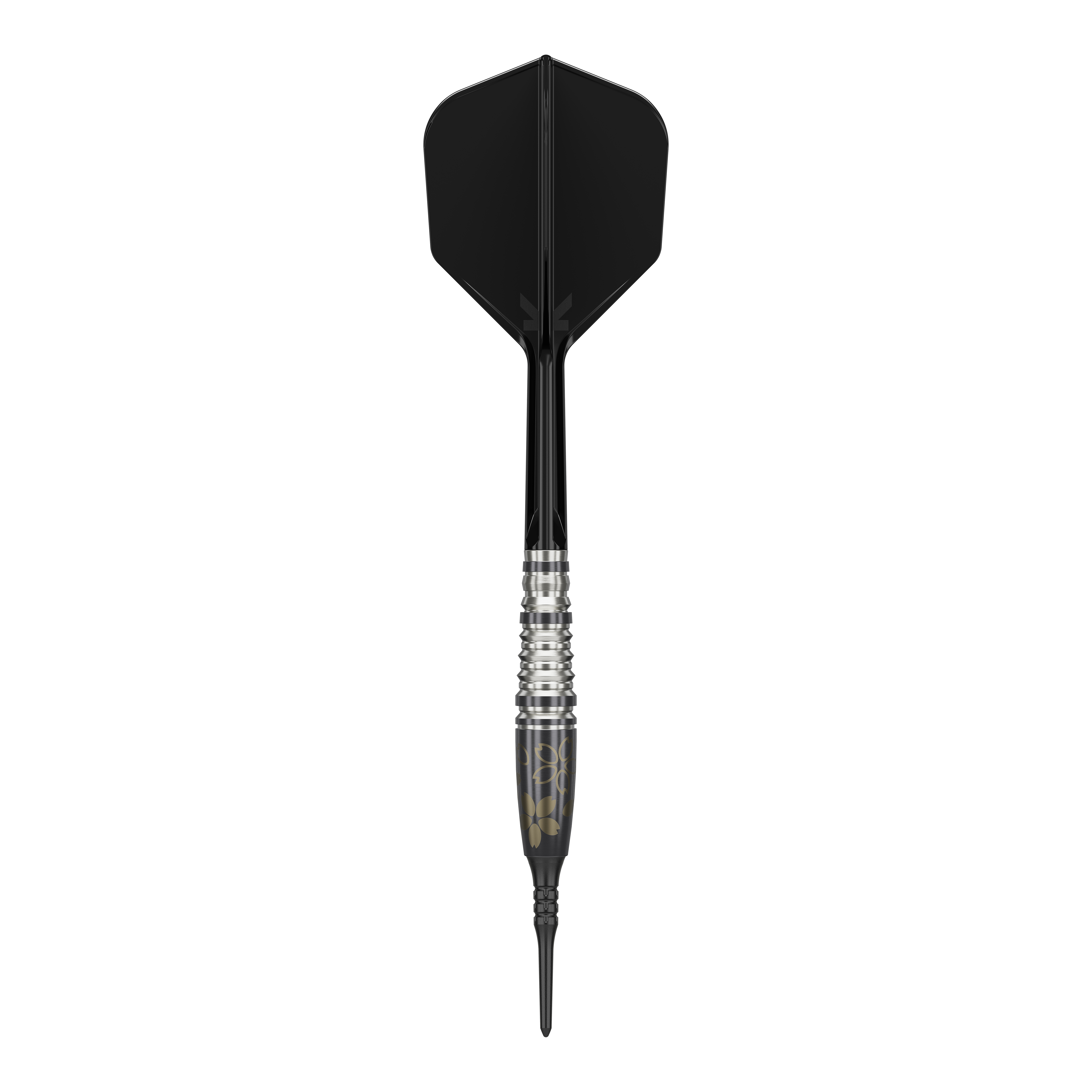 Dieses Bild zeigt einen Softdart mit schwarzer Spitze und schwarzem Flight. Das Produkt ist der "Target Japan Junya Koikawa Charm Smash GEN3 Softdart - 18g".