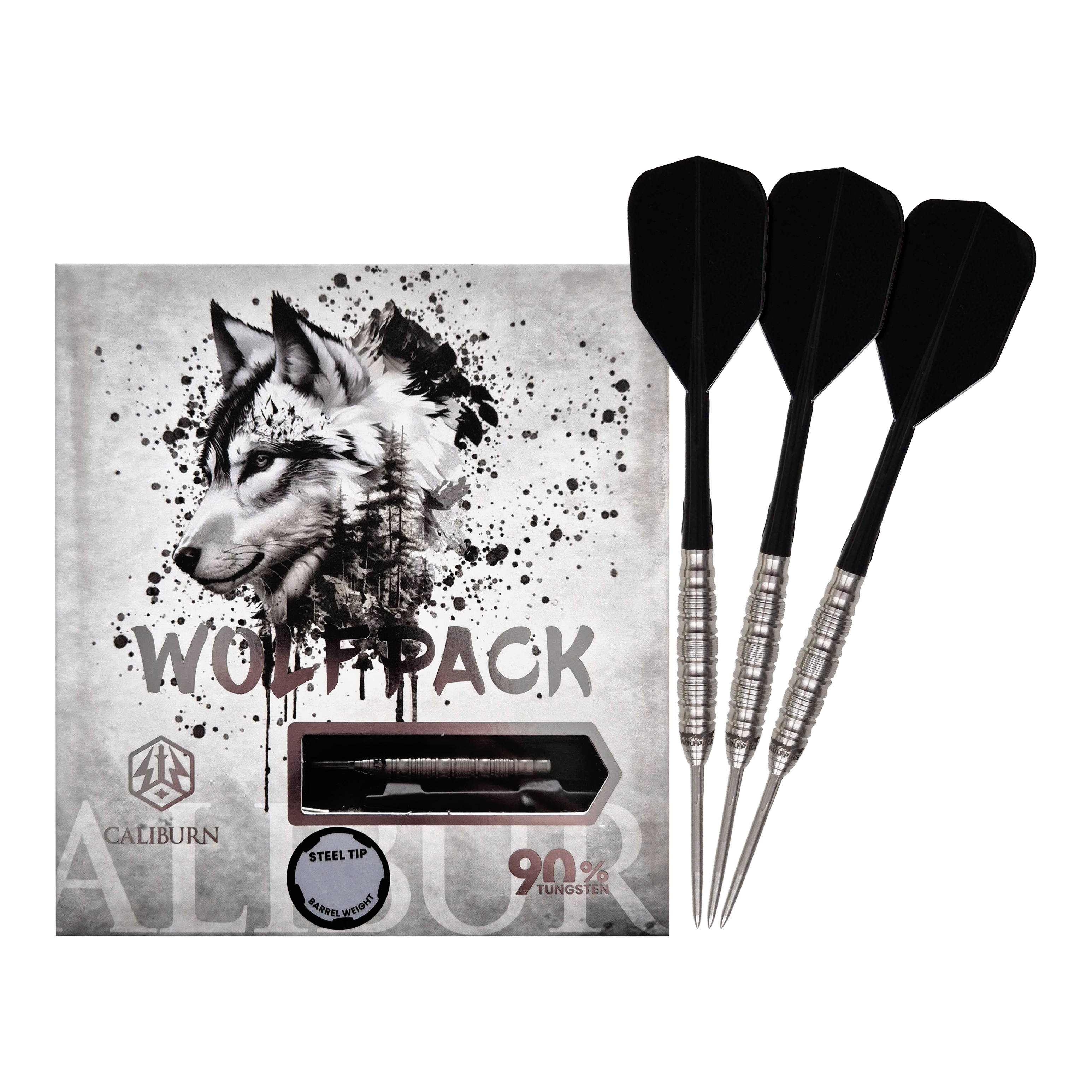 Caliburn Wolfpack W5 Steeldarts - 22g Dieses Bild zeigt die Caliburn Wolfpack W5 Steeldarts - 22g. Die Steeldarts sind für das klassische Dartspiel geeignet.