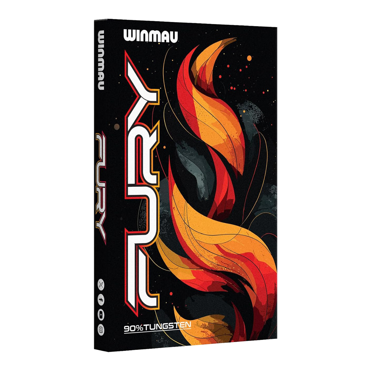 Winmau Fury Steeldarts - 22g Abgebildet sind die Winmau Fury Steeldarts mit 22g Gewicht. Diese Darts eignen sich ideal für präzises Werfen.