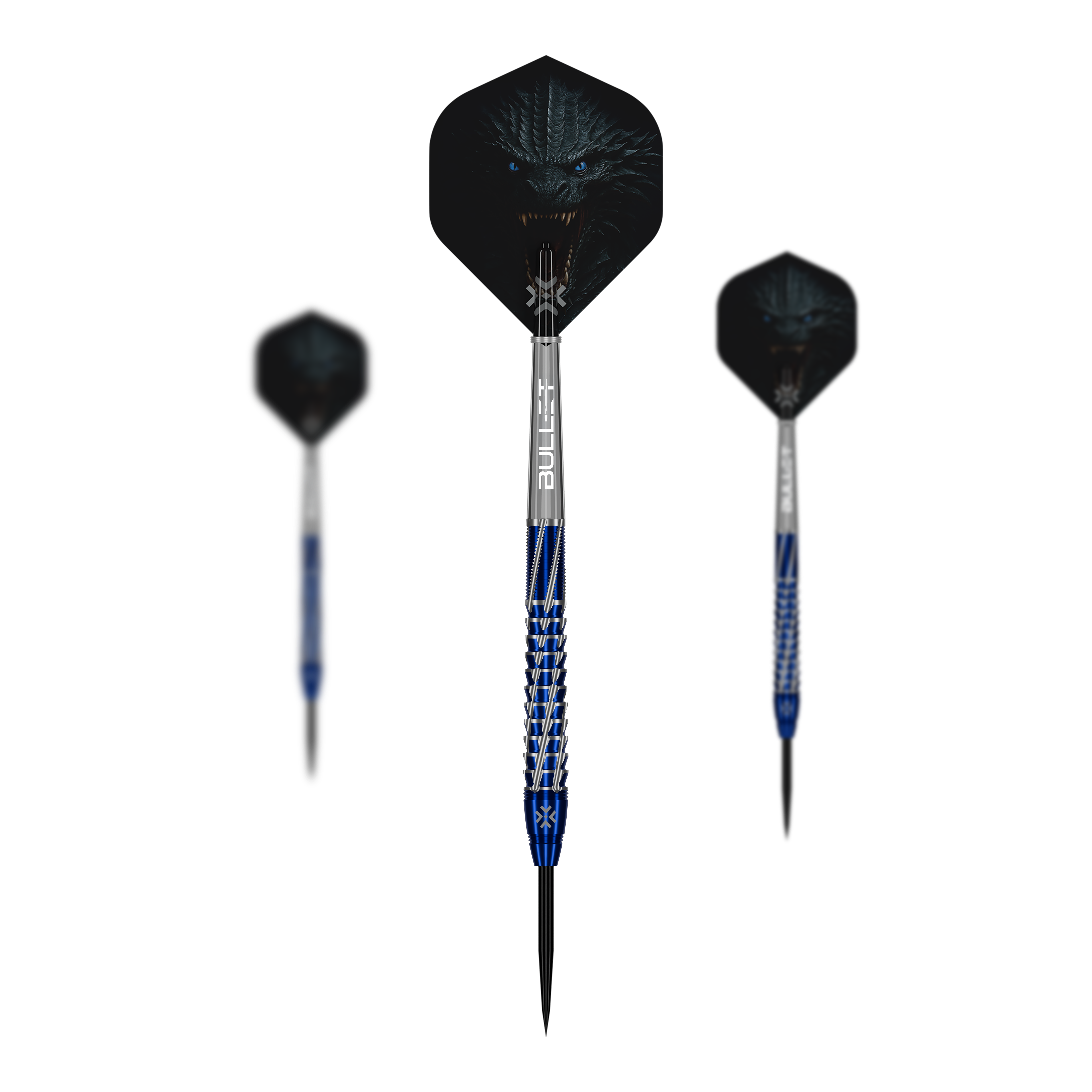 Bullet Hydra Steeldarts Das Bild zeigt die Bullet Hydra Steeldarts. Ein Set präziser Steeldarts für den Dartsport.