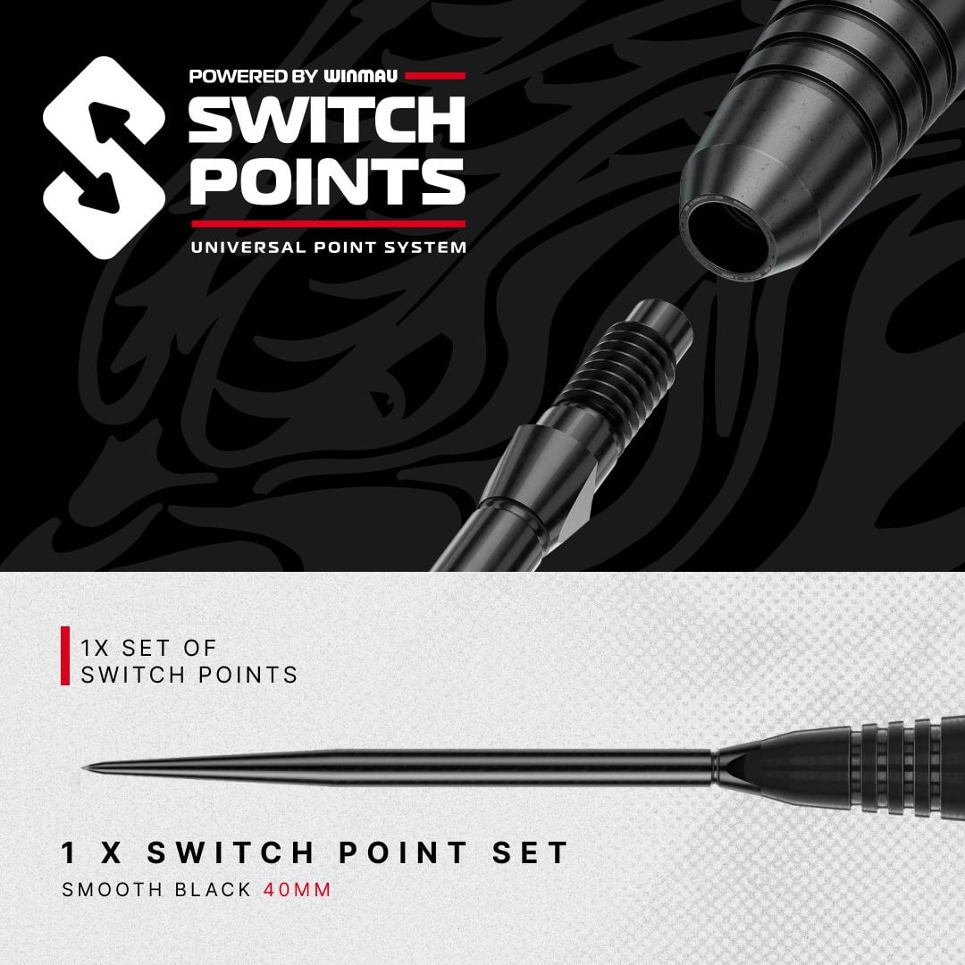 Red Dragon Jonny Clayton RD-ADV Switch Point Steeldarts Das Produkt auf der Aufnahme heißt RedDragon_JC_ADV_V1_1080x1080_03. Es wird in klarem Licht und aus passender Perspektive präsentiert.