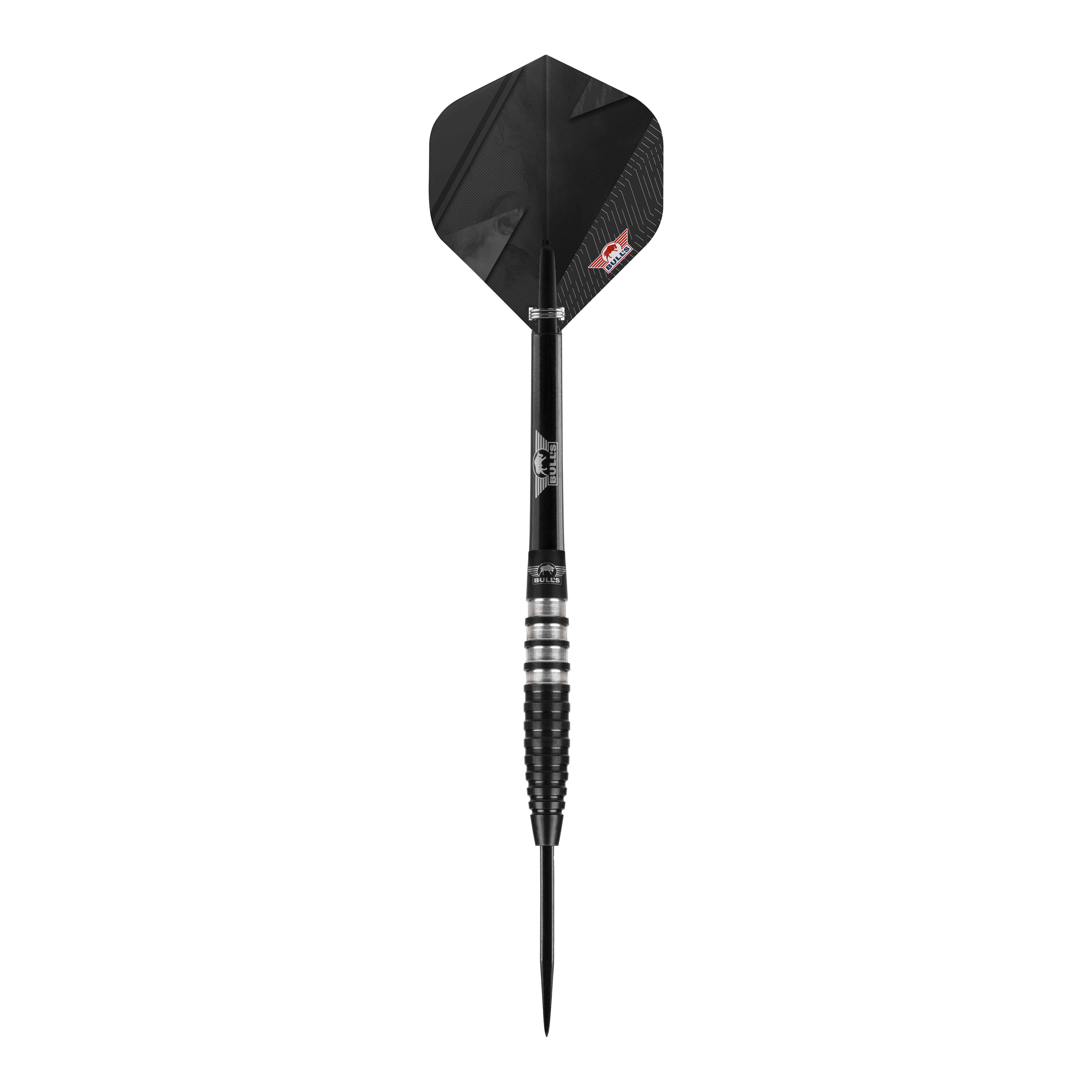 Der "Bulls NL Lightning Black Steeldart" ist ein eleganter Dartpfeil in Schwarz mit silbernen Akzenten. Er hat ein modernes Design und eignet sich für professionelle Dartspieler.