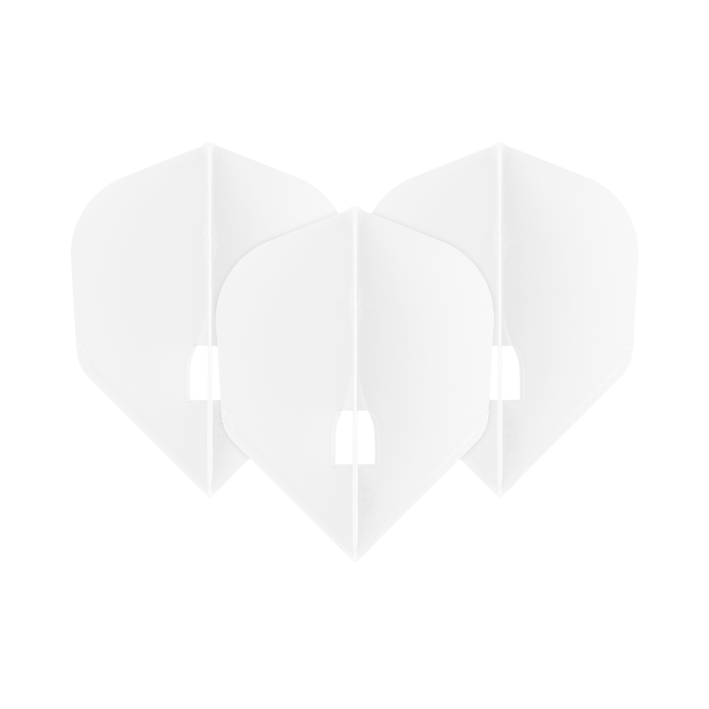 L-Style Champagne L3PRO Shape Flights Das Bild zeigt vermutlich die 'L-Style Champagne L3PRO Shape Flights White 1 Set'. Es handelt sich um weiße Dart-Flights im L3PRO-Shape, die im Set erhältlich sind.