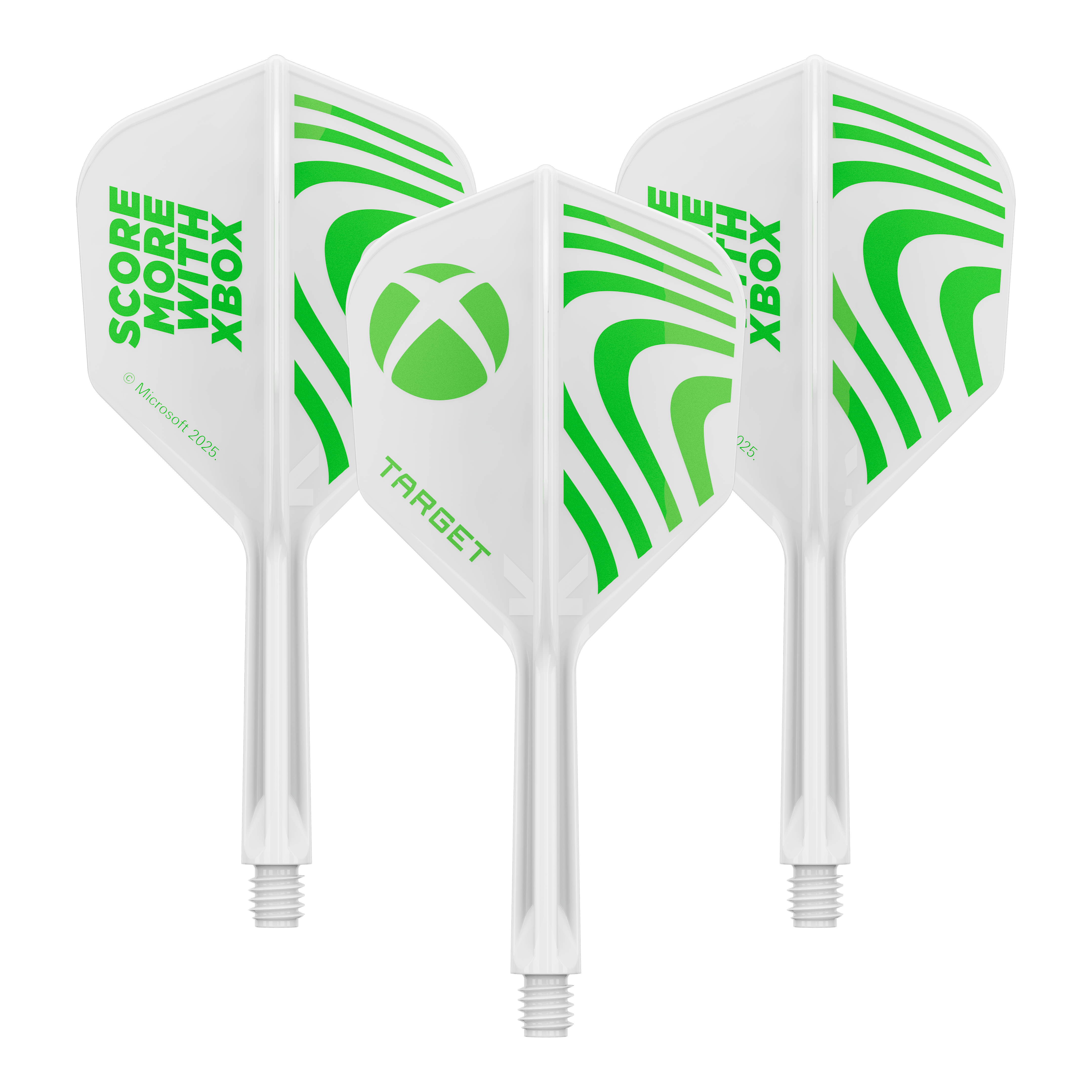Target Xbox K-Flex No6 Flights - Weiß Dieses Bild zeigt vermutlich Target Xbox KFlex No6 Flights in der Größe 19mm, ein Set. Das Bild dient zur Veranschaulichung der Dart-Zubehörteile.