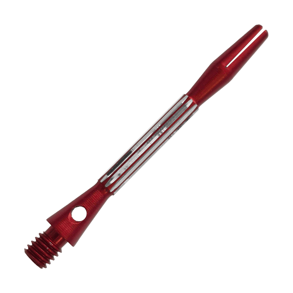 Bulls NL Flash 2 Aluminium Shafts - Rot - 46 mm Bulls NL Flash 2 Aluminium Shafts in Rot, 46 mm lang. Das Bild zeigt einen roten Aluminiumschaft für Dartpfeile.