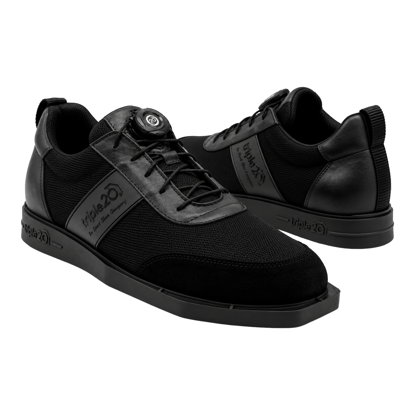Triple20 Dartschuhe Textil mit Drehverschluss - Schwarz
