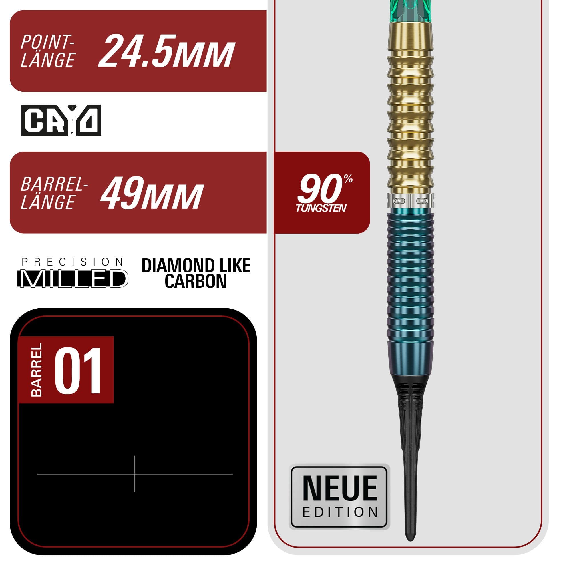 Target Japan Prime Series Zenith GEN 2.5 Softdarts - 20g Abgebildet sind die Target Japan Prime Series Zenith GEN 2.5 Softdarts mit 20g Gewicht. Die Darts haben ein modernes Design und eignen sich für fortgeschrittene Spieler.