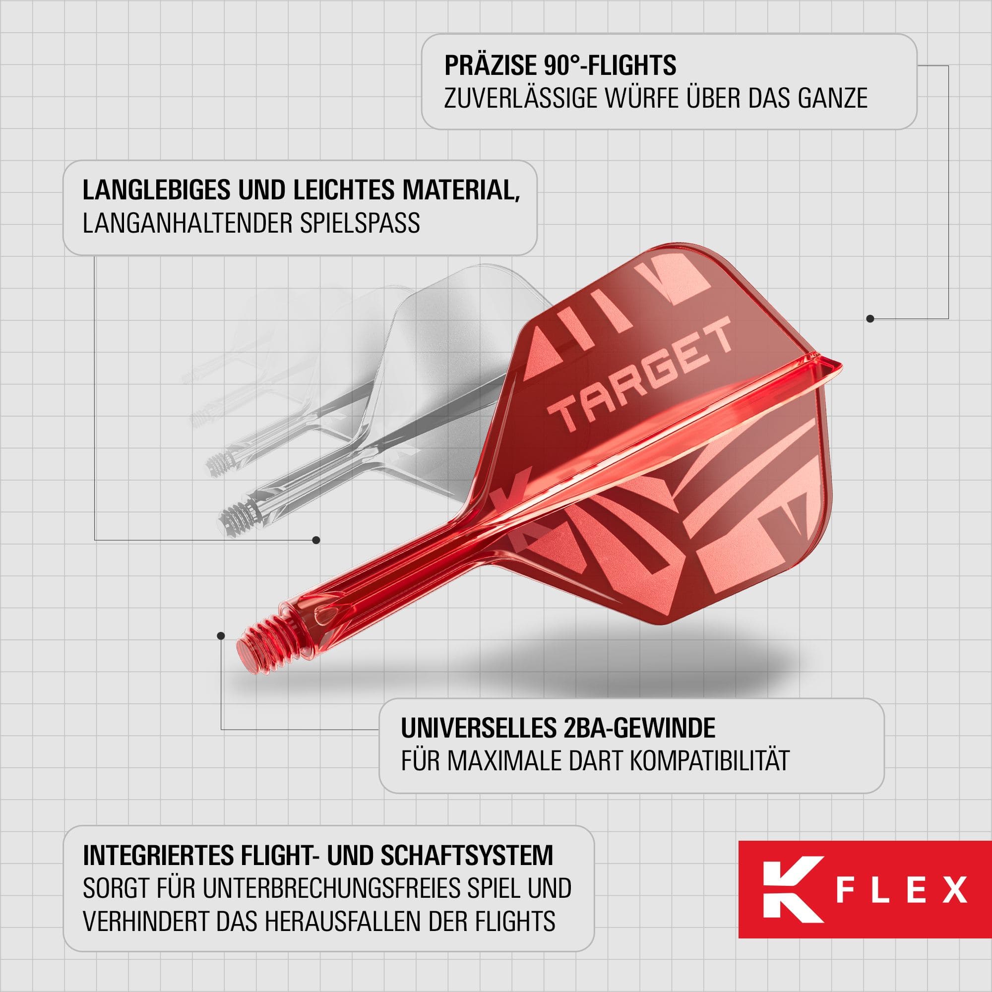 Target K-Flex Red No6 Flights Target K-Flex Red No6 Flights