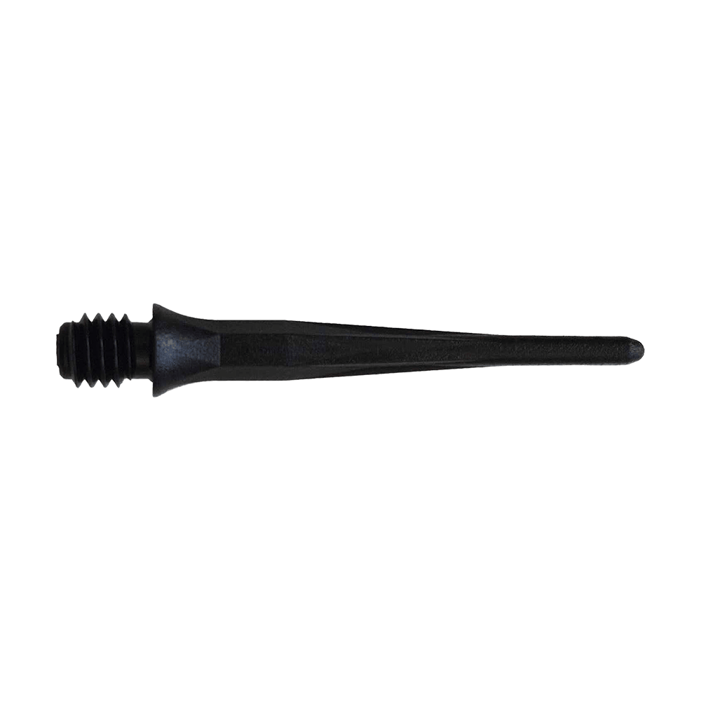 Hier sieht man die Caliburn 2BA Softdartspitzen in Schwarz als 50er Packung. Die Spitzen sind ideal für Softdartspiele geeignet.
