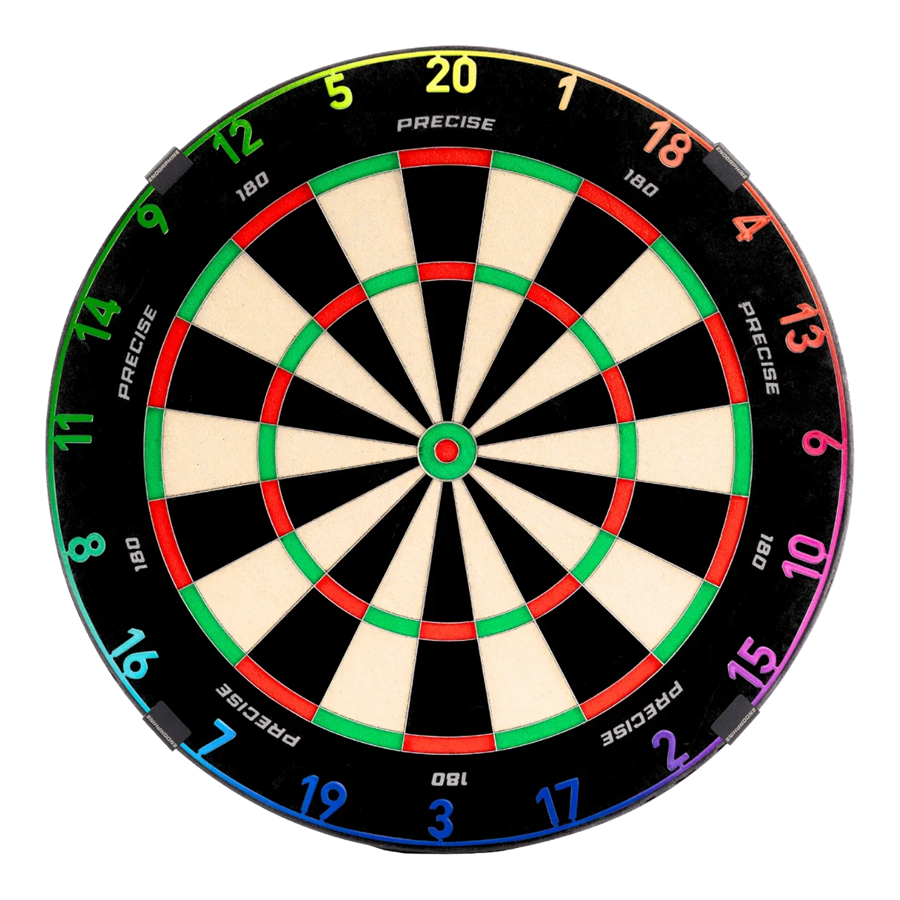 Precise 180 Endorphine Steeldartboard mit Nummernring - Spectrum
