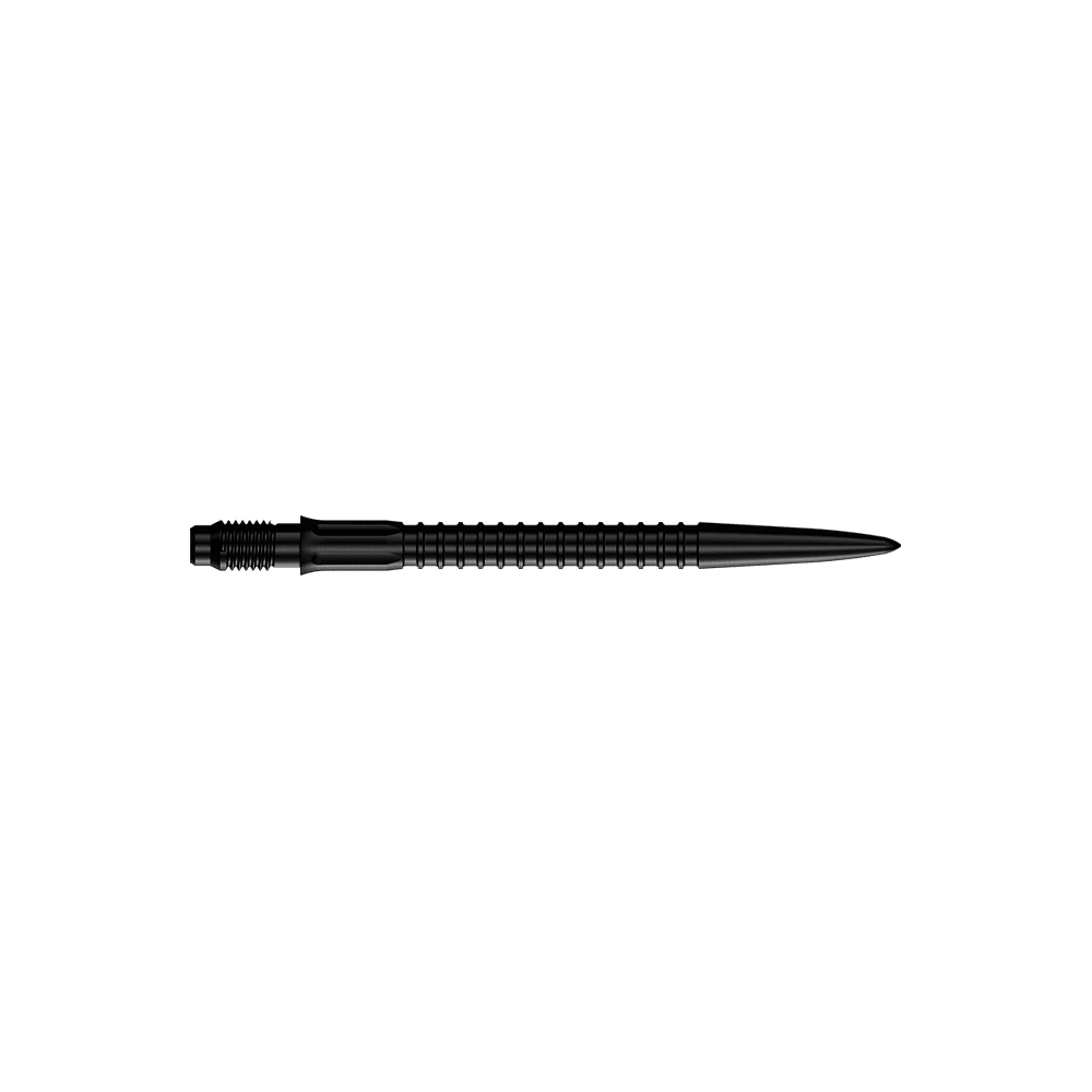 Mission R2.5 Rapid Point GV1 Dartspitzen - Schwarz Zu sehen sind schwarze Dartspitzen für Darts. Die Spitzen haben eine Länge von 30 mm.