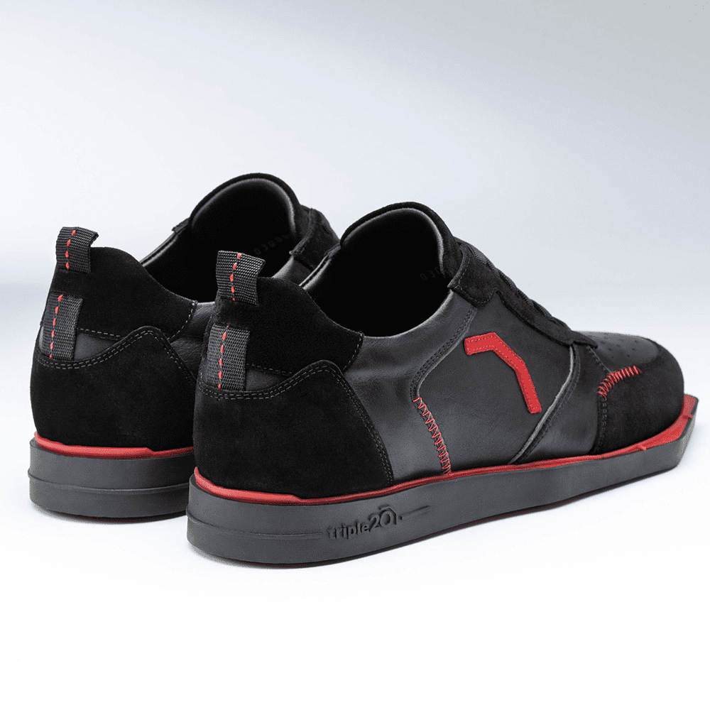 Triple20 Dartschuhe Leder - Schwarz Rot