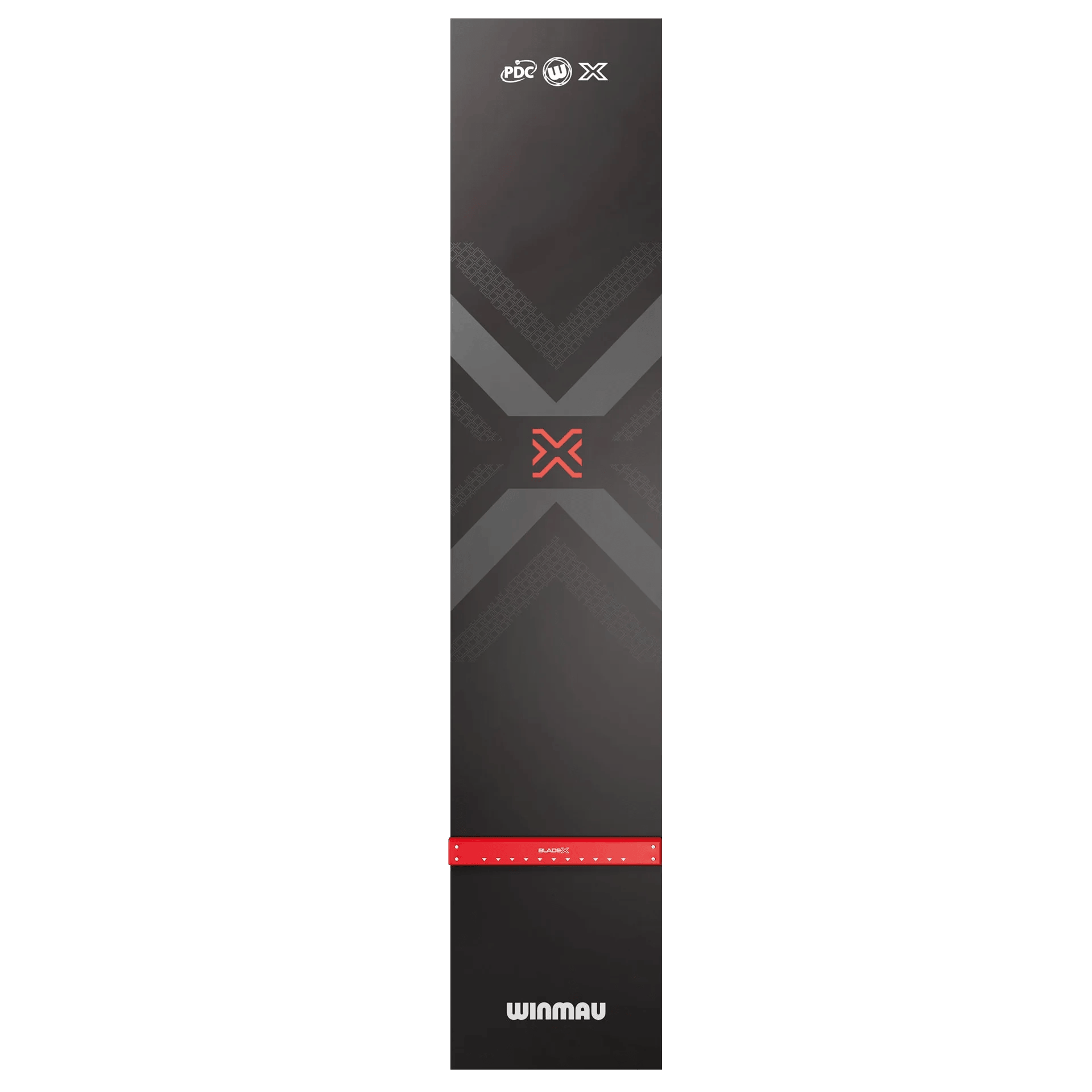 Winmau Blade X PVC Dartmatte Die Abbildung zeigt die Winmau Blade X PVC Dartmatte. Die Dartmatte besteht aus strapazierfähigem PVC und ist für den Schutz des Bodens beim Dartspiel konzipiert.