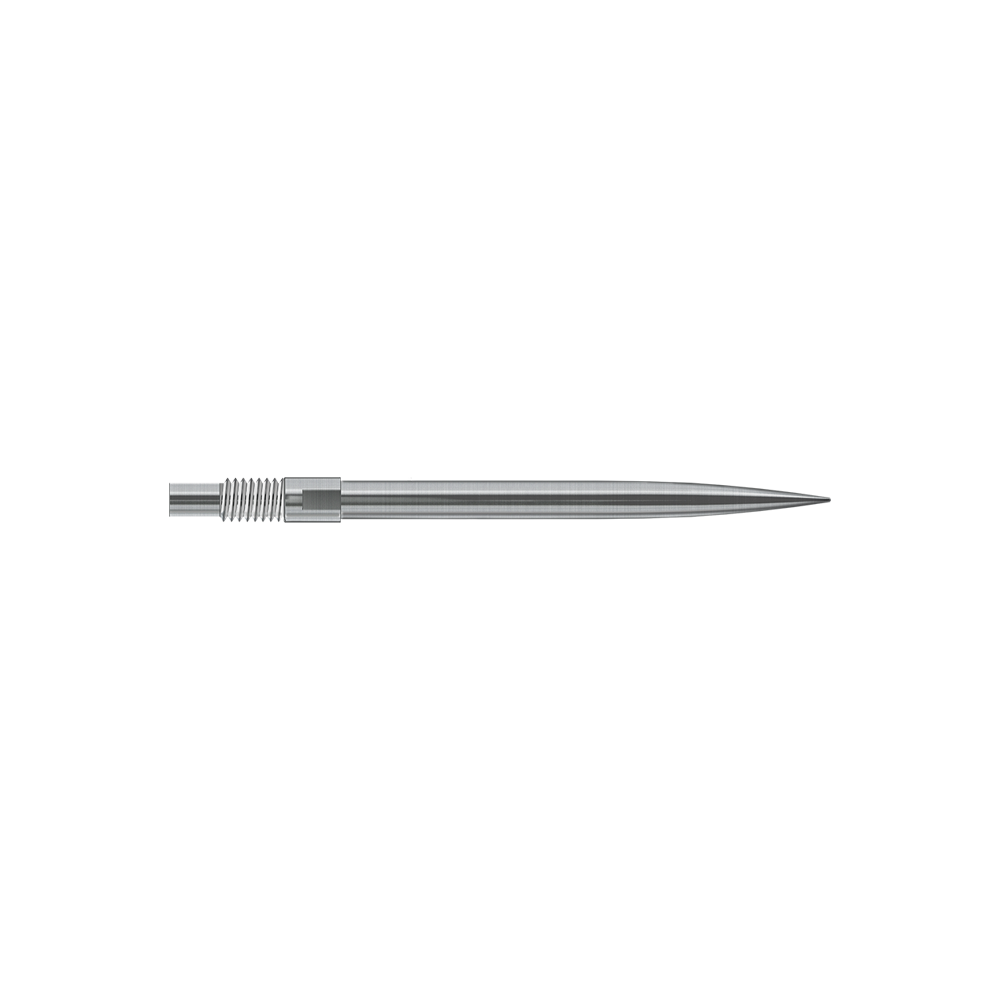 Harrows Quick Point Dartspitzen - Silber Das Bild zeigt Harrows QuickPoint Dartspitzen in Silber mit einer Länge von 30mm. Es handelt sich um eine Produktabbildung der Dartspitzen.