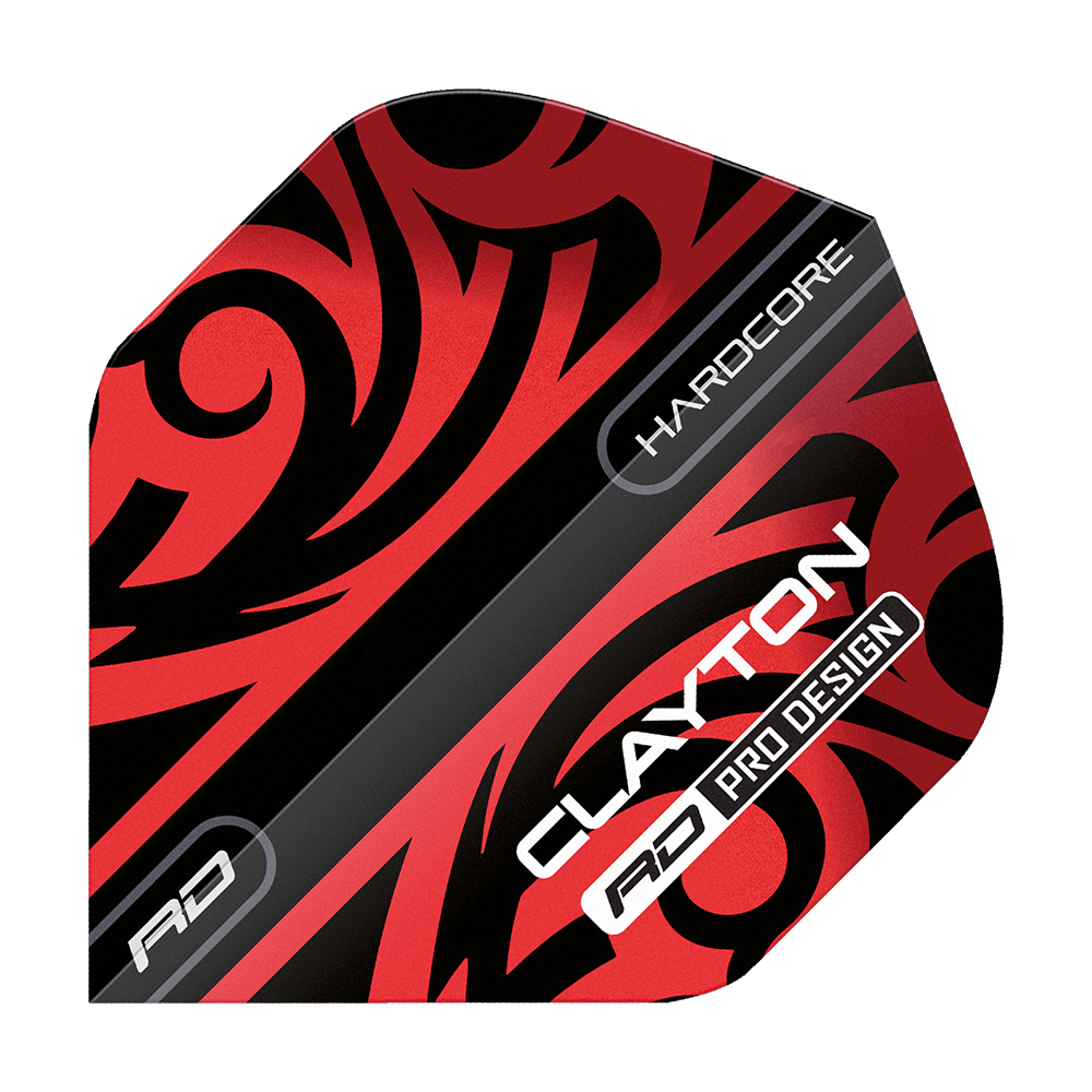 Red Dragon Hardcore Jonny Clayton Red Black Standard Flights
