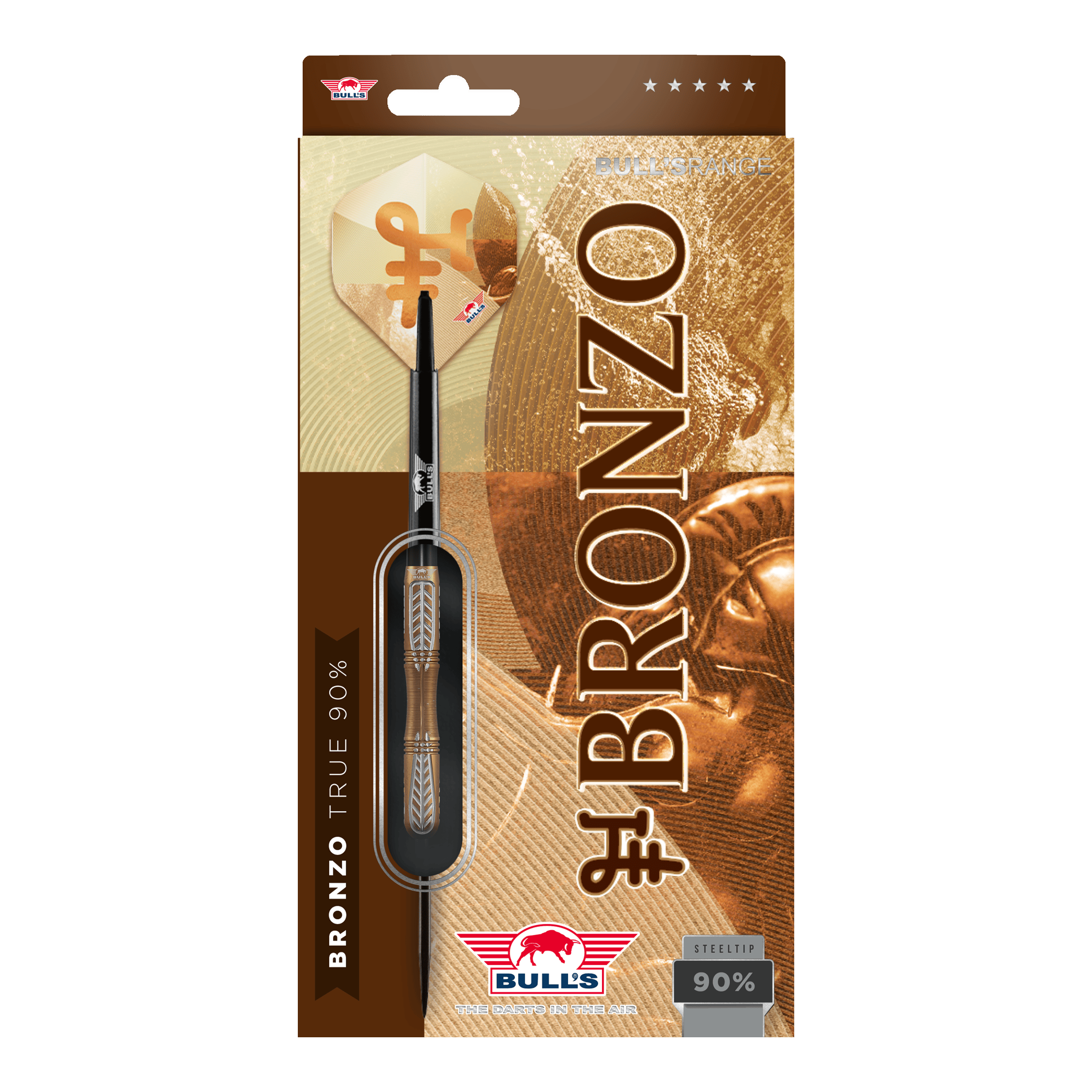 Bulls NL Bronzo True Steeldarts - 23g Hier sieht man die Bulls NL Bronzo True Steeldarts - 23g. Die Steeldarts sind in traditioneller Form gestaltet.