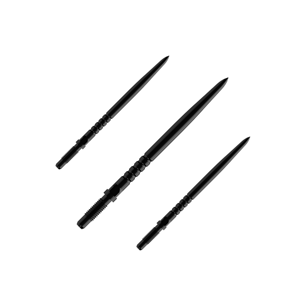 Bulls NL Convertible Point Dartspitzen - Ringed Grip - Schwarz