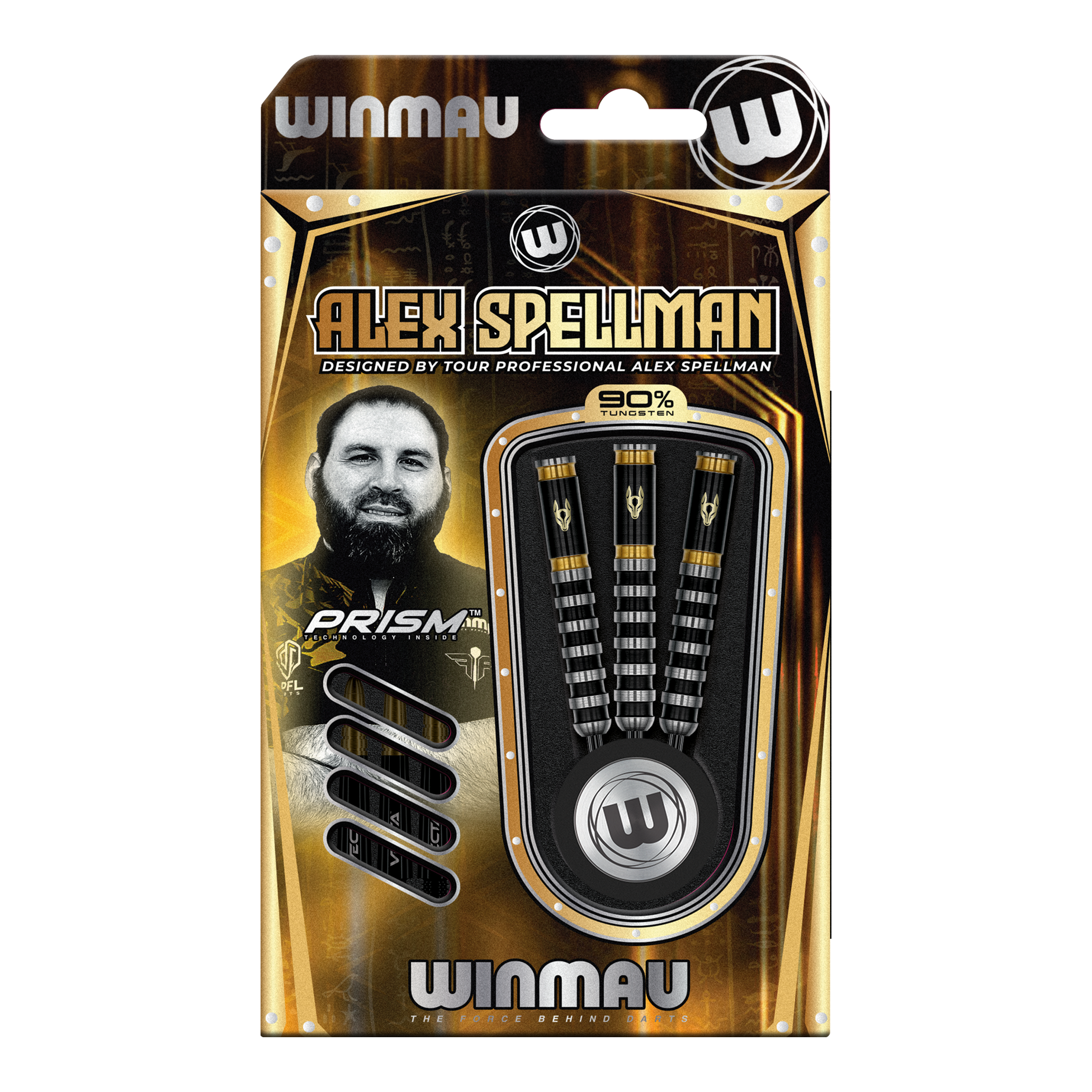 Winmau Alex Spellman Steeldarts sind präzise gearbeitete Steeldarts. Die Abbildung stellt das Produkt im Nahaufnahme dar.