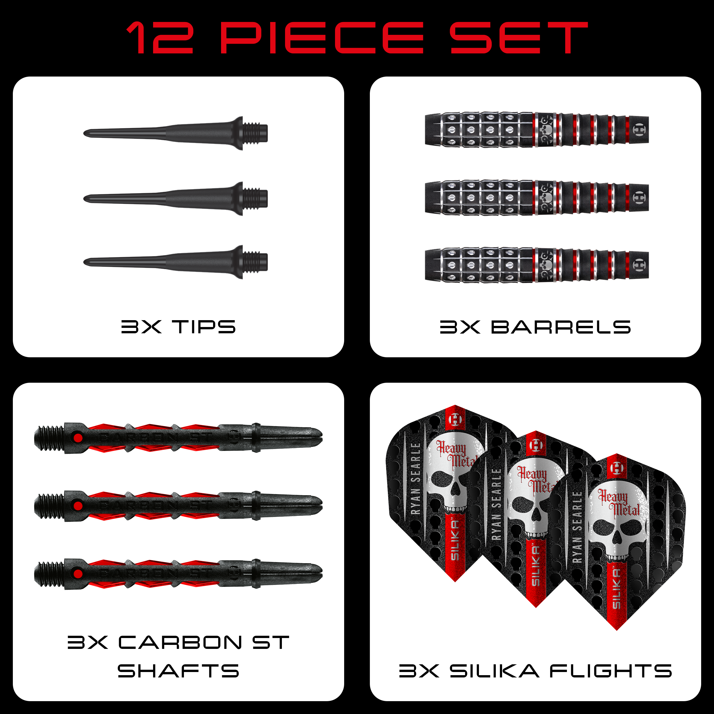 Harrows Ryan Searle Series 3 Softdarts Abgebildet sind die Harrows Ryan Searle Series 3 Softdarts. Die Darts zeichnen sich durch ihr spezielles Design aus.