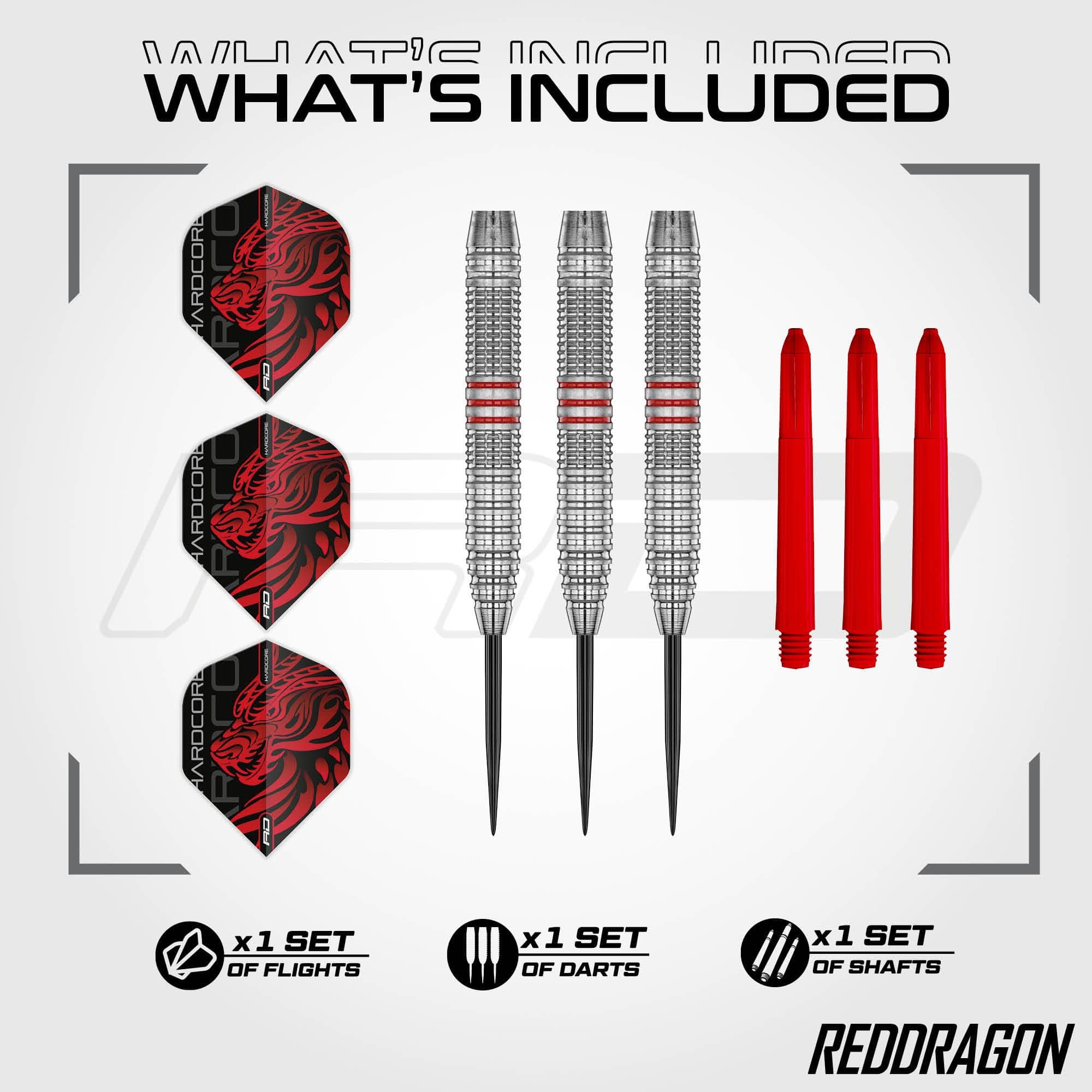 Red Dragon Jonny Clayton Brass Steeldarts - 21 g