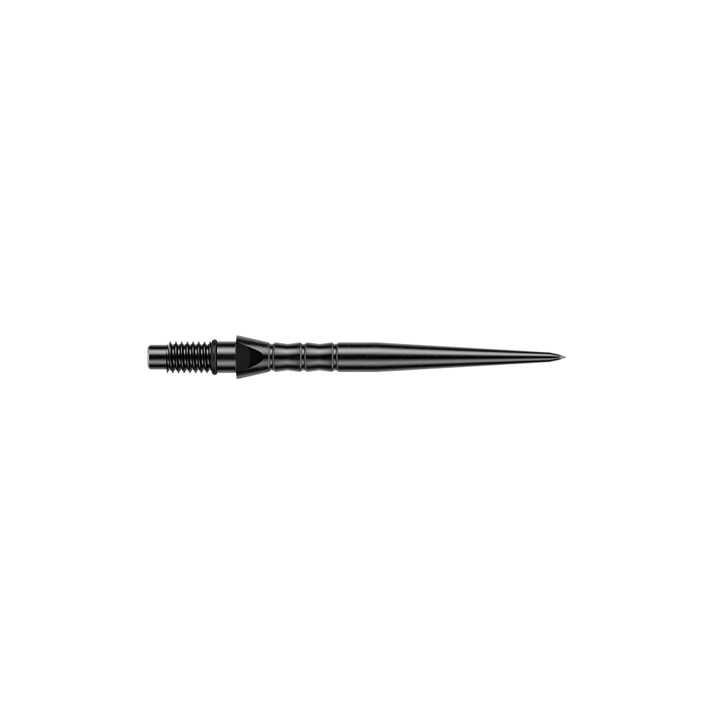 Winmau Switch Point Wave Steeldartspitzen - Schwarz Abgebildet sind schwarze Steeldartspitzen, vermutlich 26 mm lang. Die Dartspitzen werden für Steeldartpfeile verwendet.
