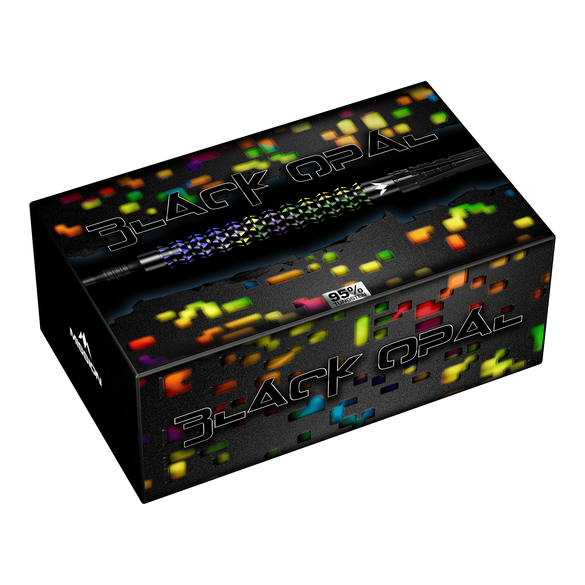 Dieses Bild zeigt die Mission Black Opal Softdarts - 20g. Die Softdarts werden detailliert präsentiert.