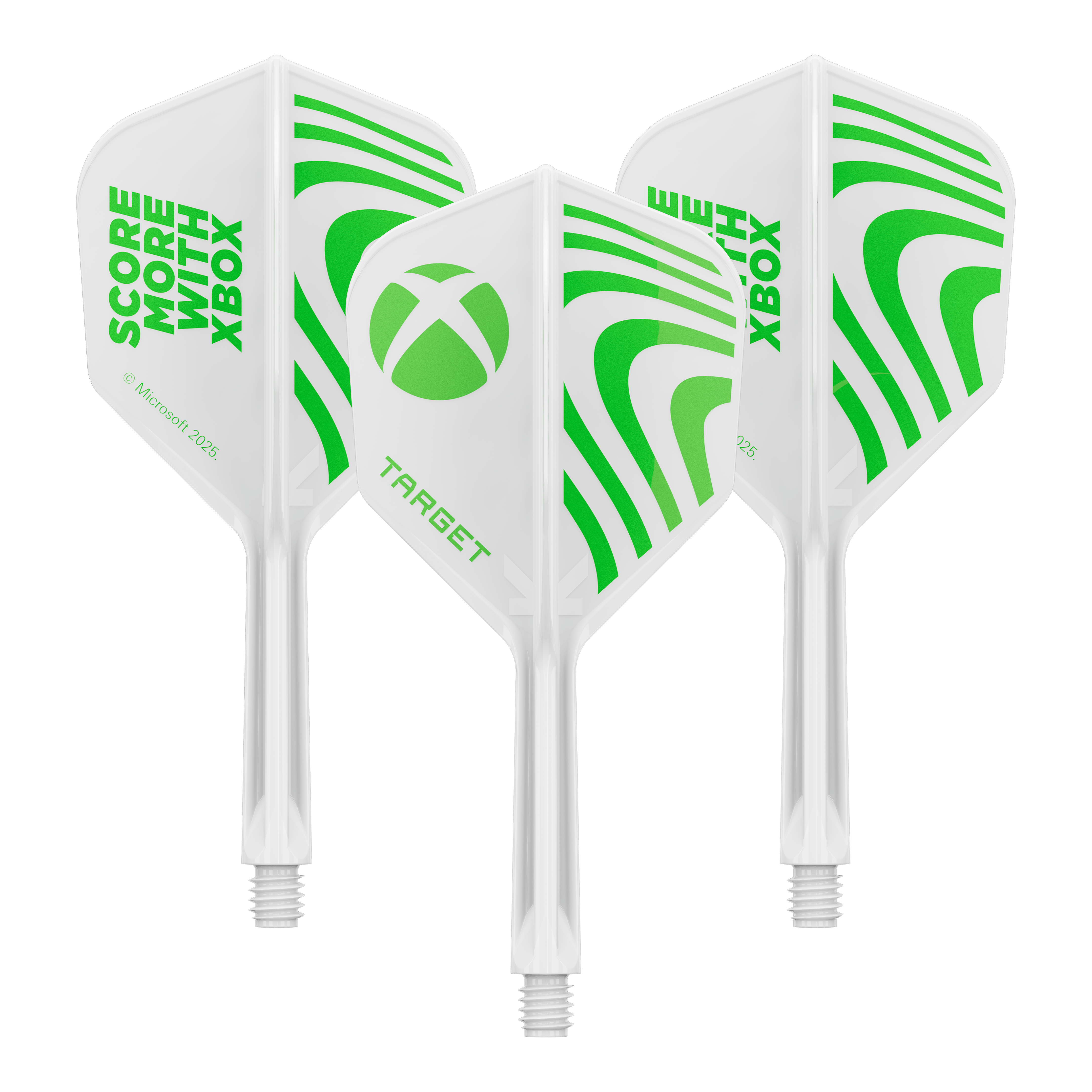 Target Xbox K-Flex No6 Flights - Weiß Abgebildet ist vermutlich ein Set Target Xbox KFlex No6 Flights in der Größe 26mm. Es handelt sich um Zubehör für Dartpfeile.