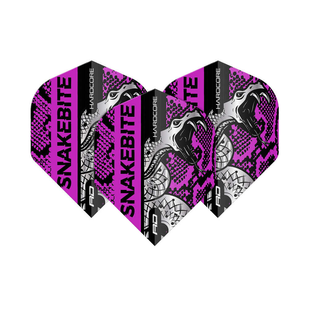 Red Dragon Hardcore Snakebite Coiled Snake Purple Standard Flights
