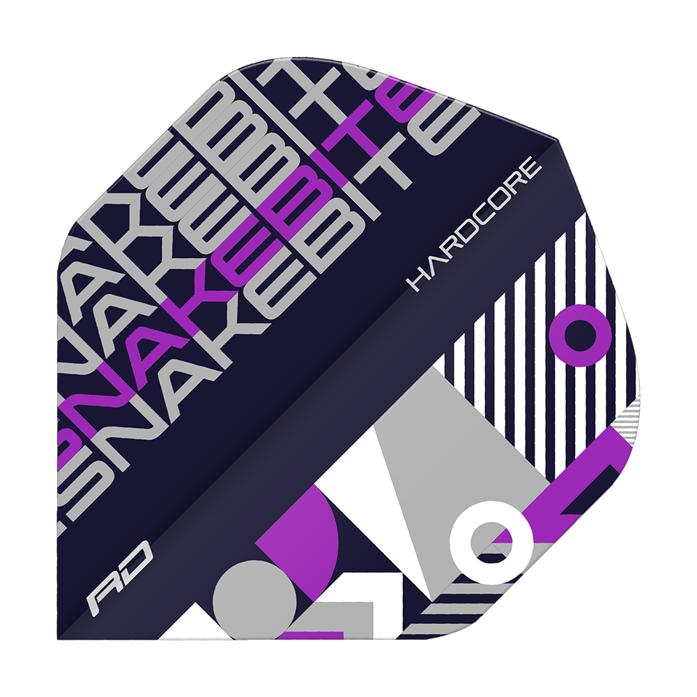 Red Dragon Hardcore Snakebite Black Purple Standard Flights