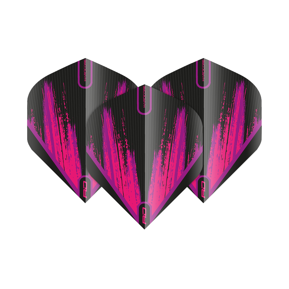 Red Dragon Hardcore Black Pink Standard Flights
