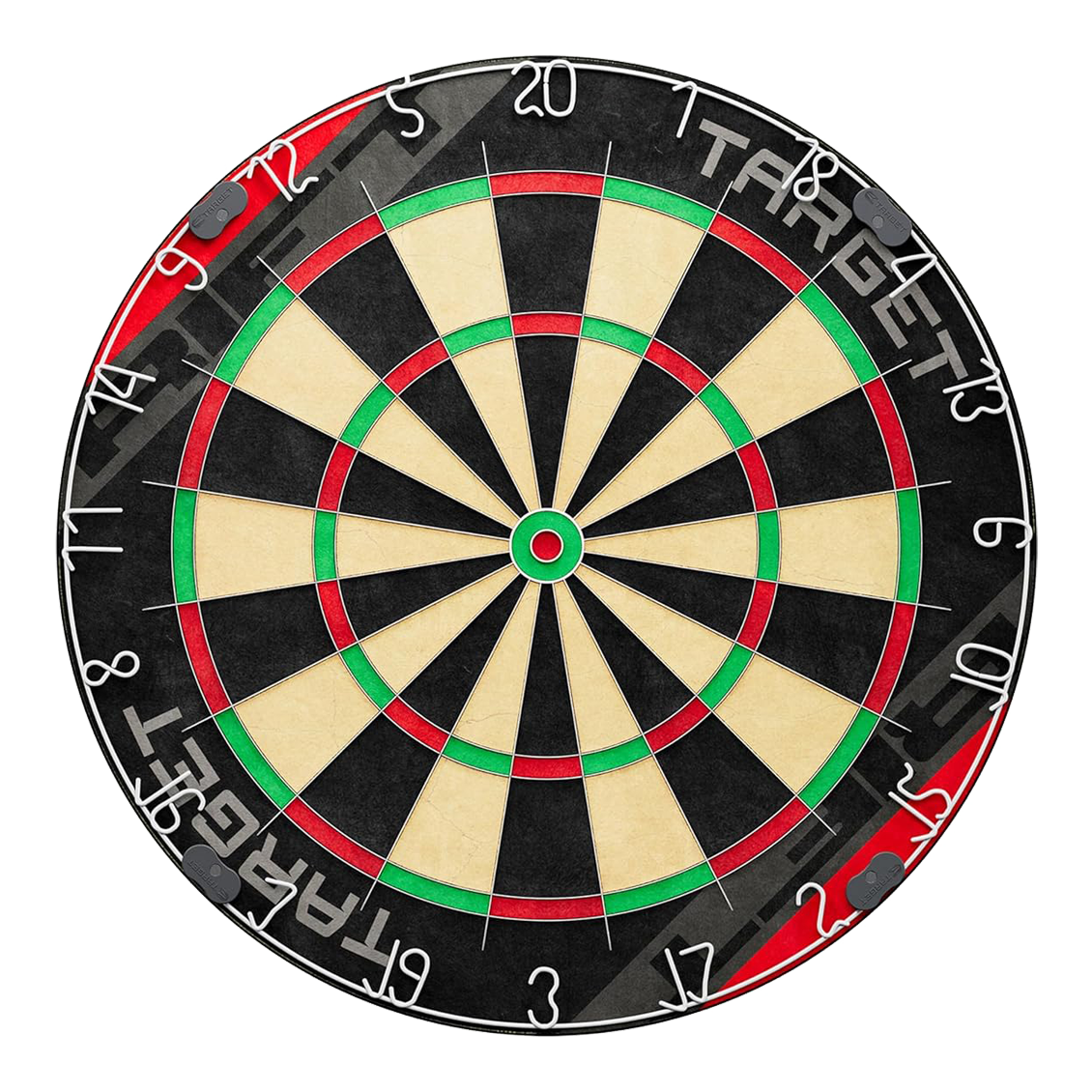 Das Bild stellt das Target Rift Steeldartboard Set dar. Es ist ein hochwertiges Set für Freizeit und Turniere.