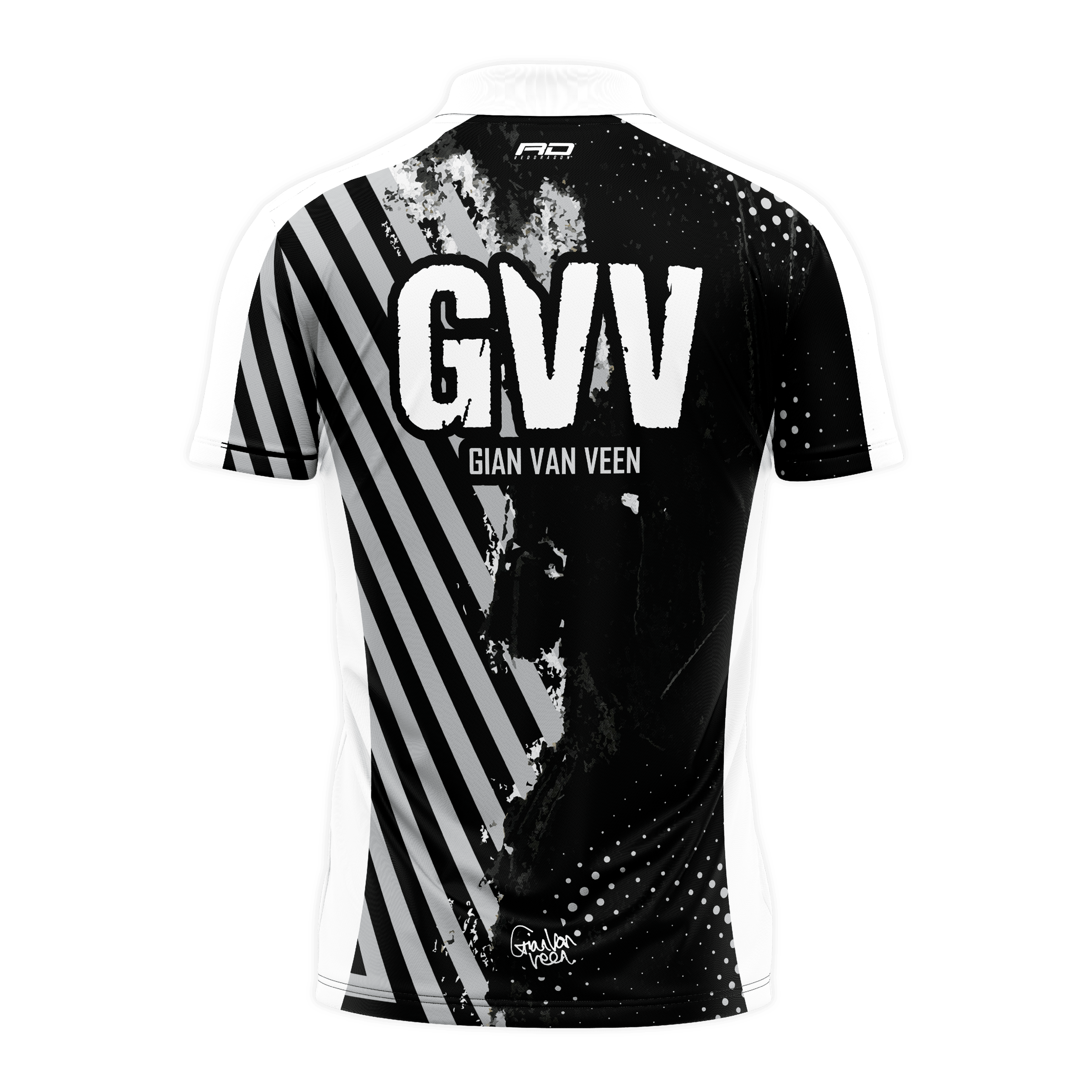 Red Dragon Gian Van Veen Limited Edition Dartshirt Red Dragon Gian Van Veen Limited Edition Dartshirt präsentiert sich auf dem Bild. Das Dartshirt ist eine exklusive Sonderedition.