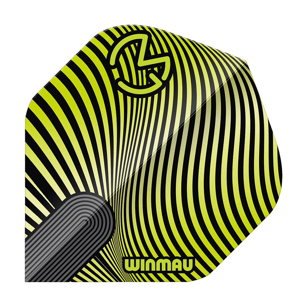 Winmau Prism Delta MvG Green Black No2 Standard Flights Winmau Prism Delta MvG Green Black No2 Standard Flights