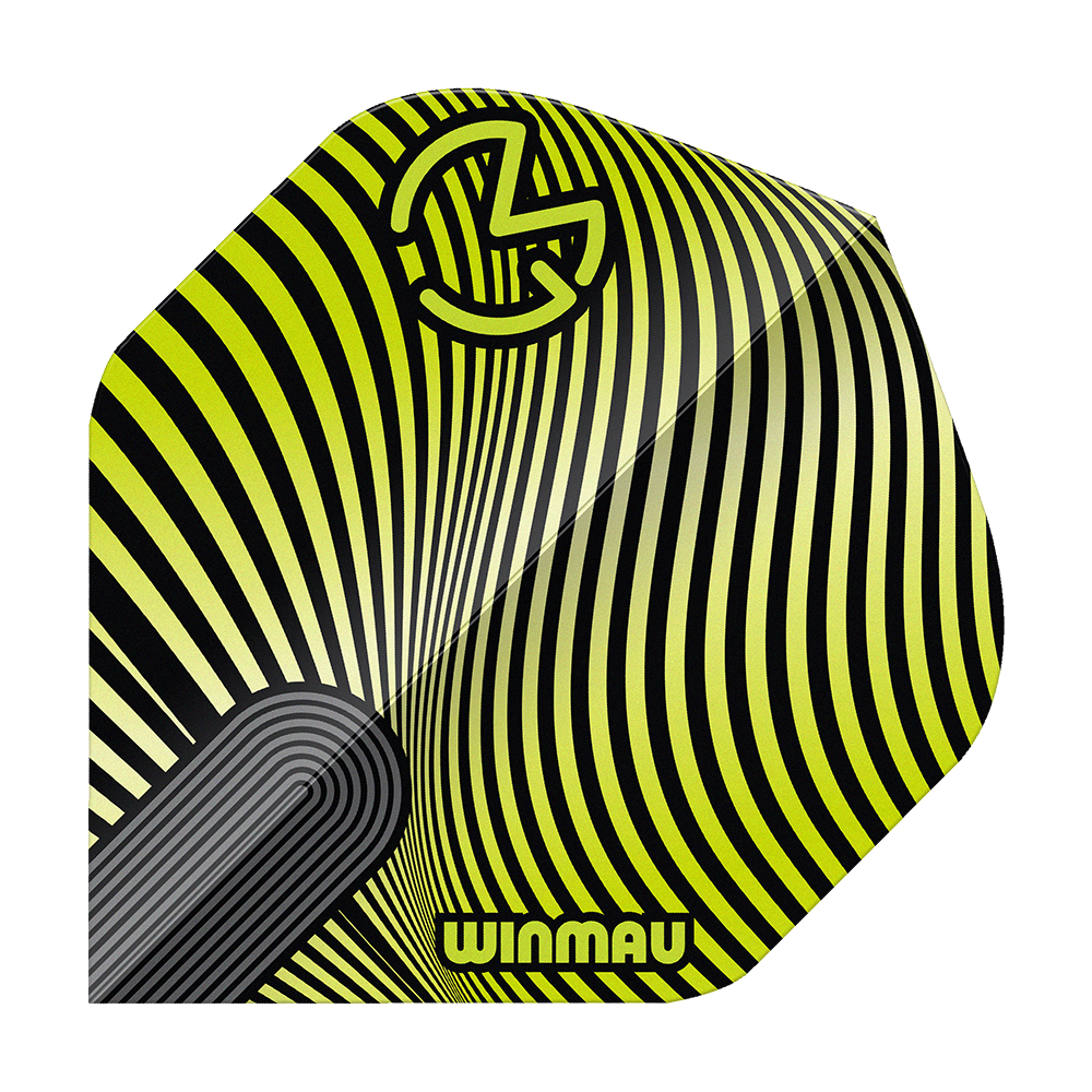 Winmau Prism Delta MvG Green Black No2 Standard Flights Winmau Prism Delta MvG Green Black No2 Standard Flights
