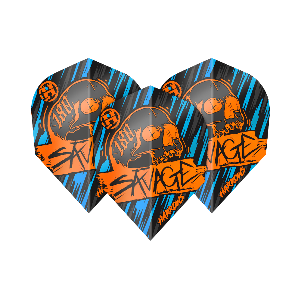 Harrows Savage Blue Orange No6 Flights