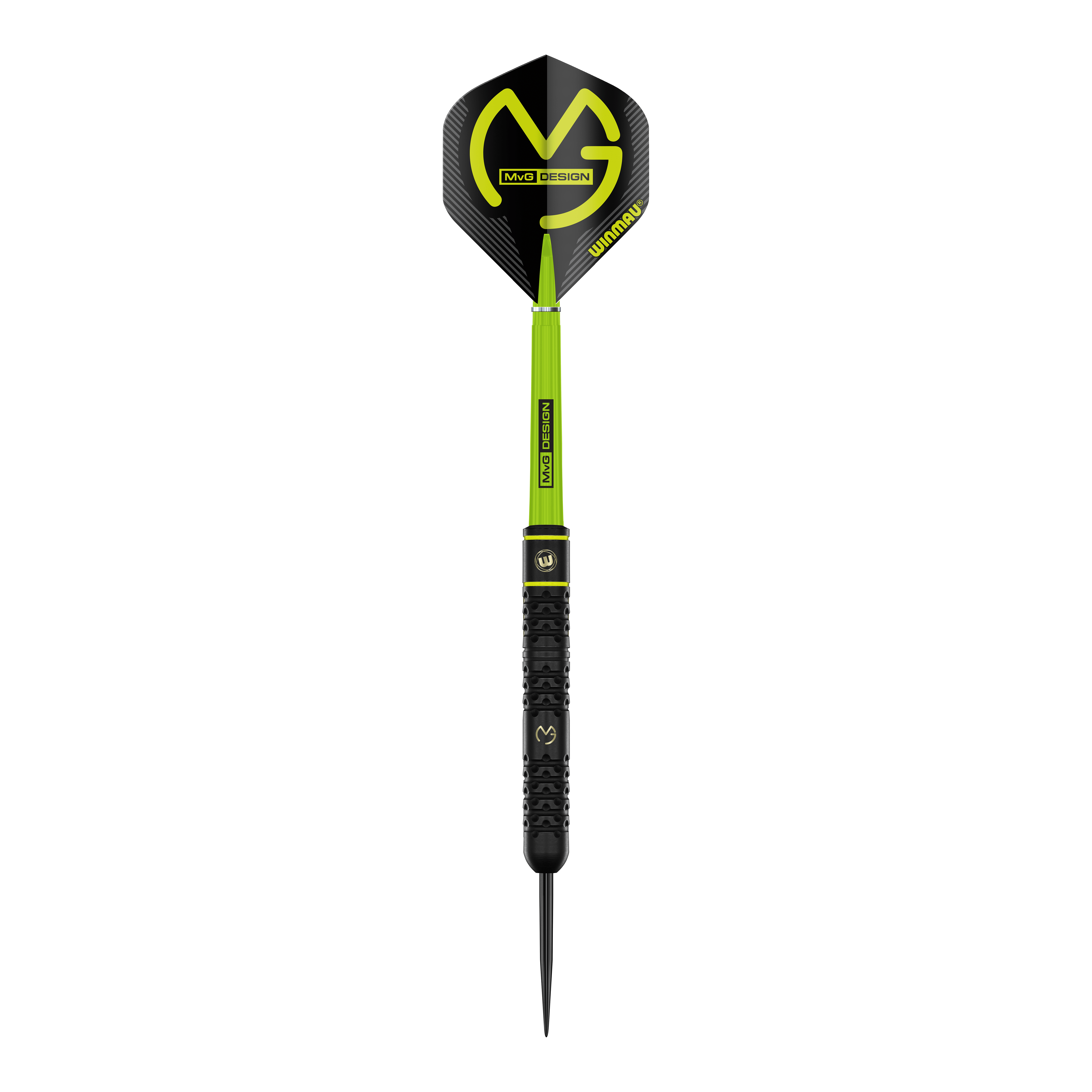 Abgebildet sind die Winmau Michael Van Gerwen Steeldarts mit 21 g Gewicht. Die Darts sind für professionelle Spieler geeignet.