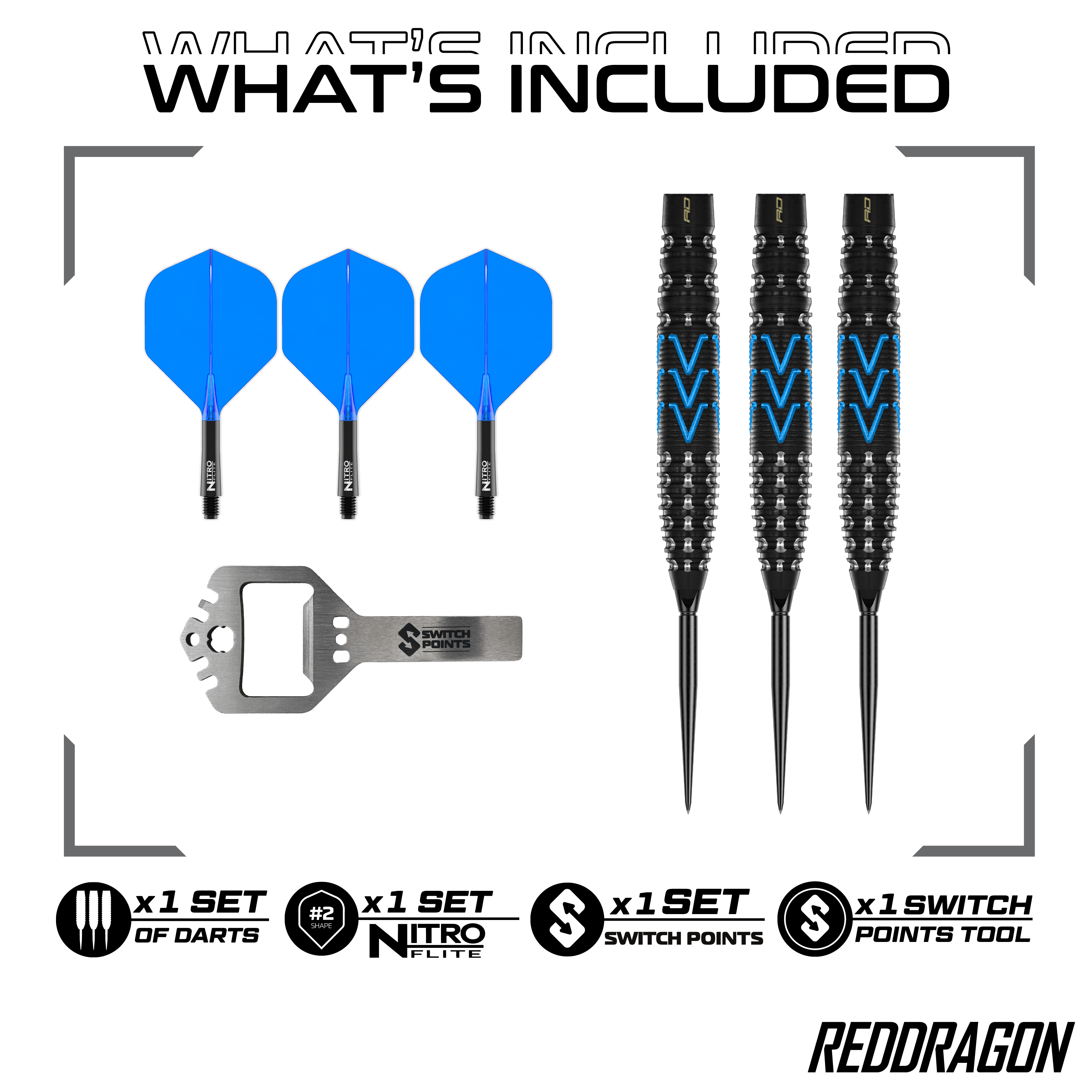 Red Dragon AMP Torpedo Switch Point Steeldarts Auf dem Bild ist Red Dragon AMP Torpedo Switch Point Steeldarts zu sehen. Diese Darts bieten eine innovative Switch Point Funktion.
