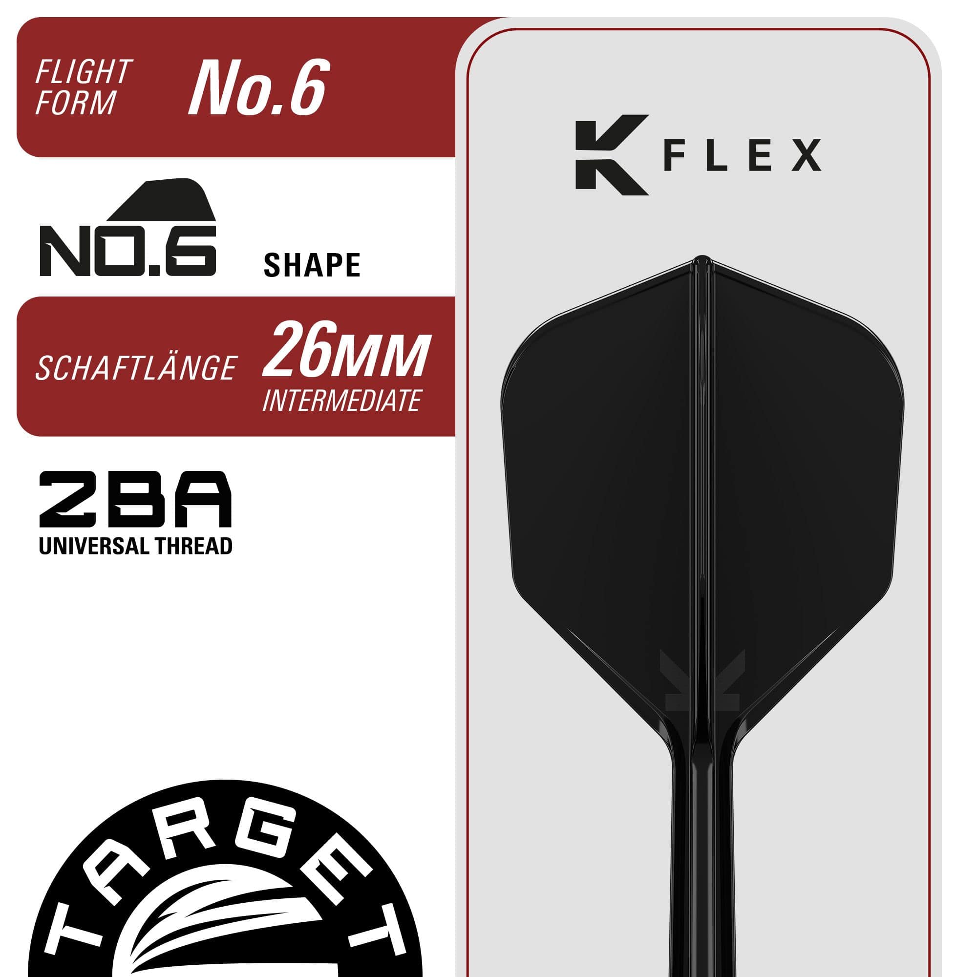 Target Black Marque Eclipse Softdarts - 21g Target Black Marque Eclipse Softdarts mit 21g Gewicht liegt auf weißem Hintergrund. Das Bild zeigt die Details und das Design dieses hochwertigen Softdart-Produkts.