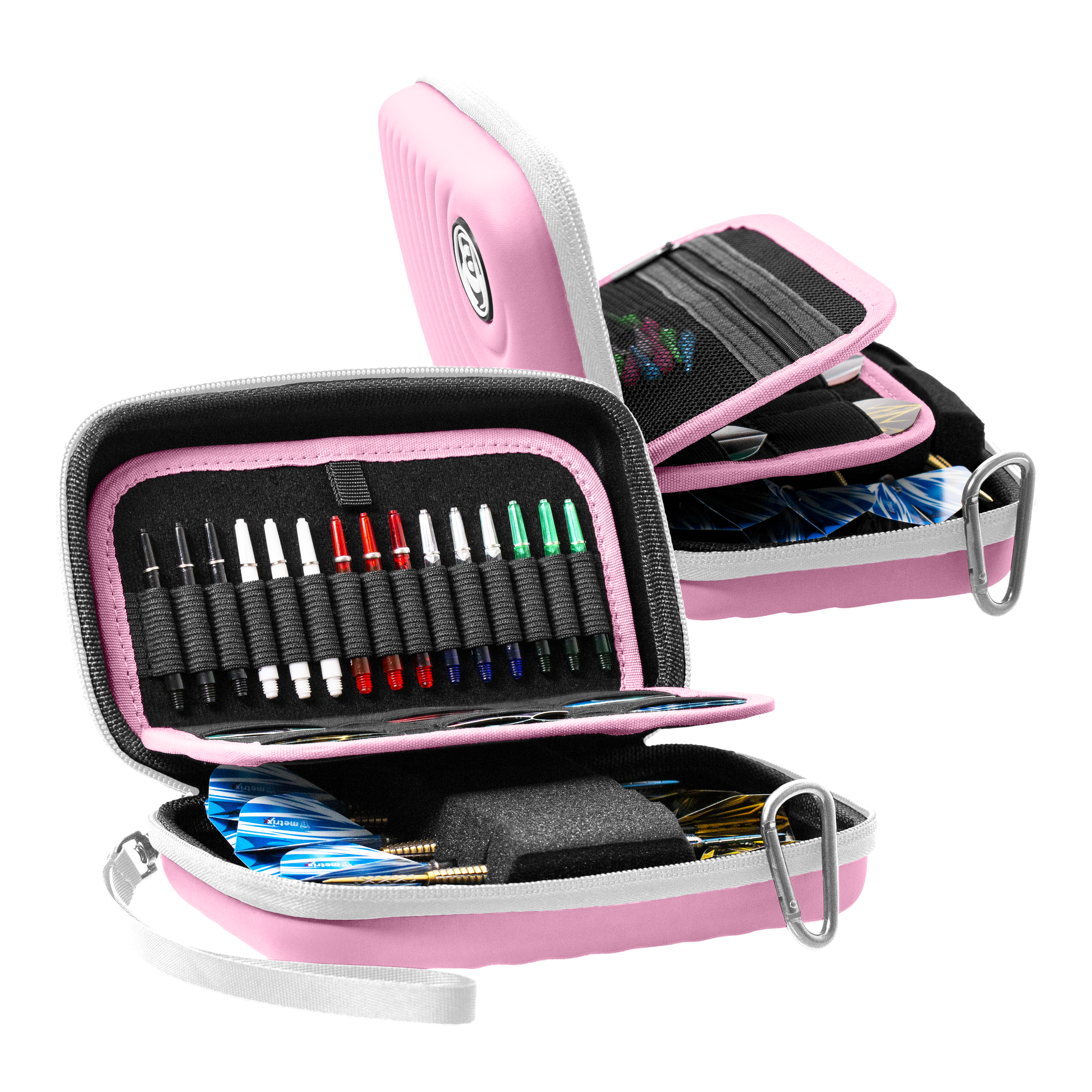 Bulls Orbis XL Dartcase - Pink Abgebildet ist das Bulls Orbis XL Dartcase in der Farbe Pink. Es bietet viel Platz für Dartzubehör.