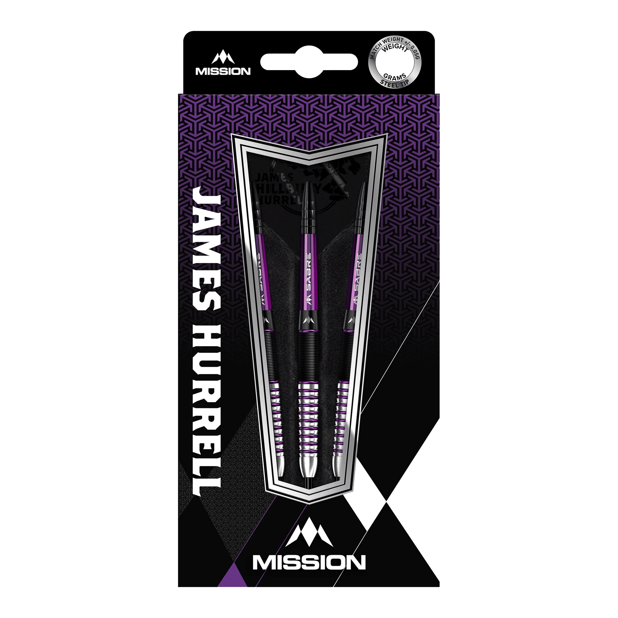 Mission James Hurrell Hillbilly Black Purple Steeldarts